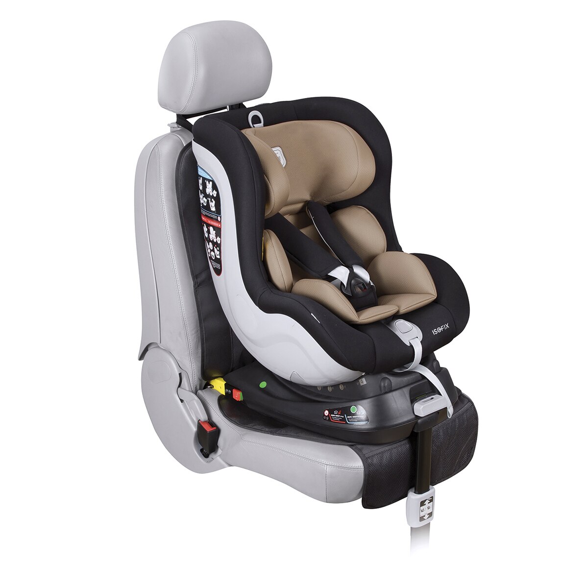 Protector asiento antideslizante babypack Negro-5