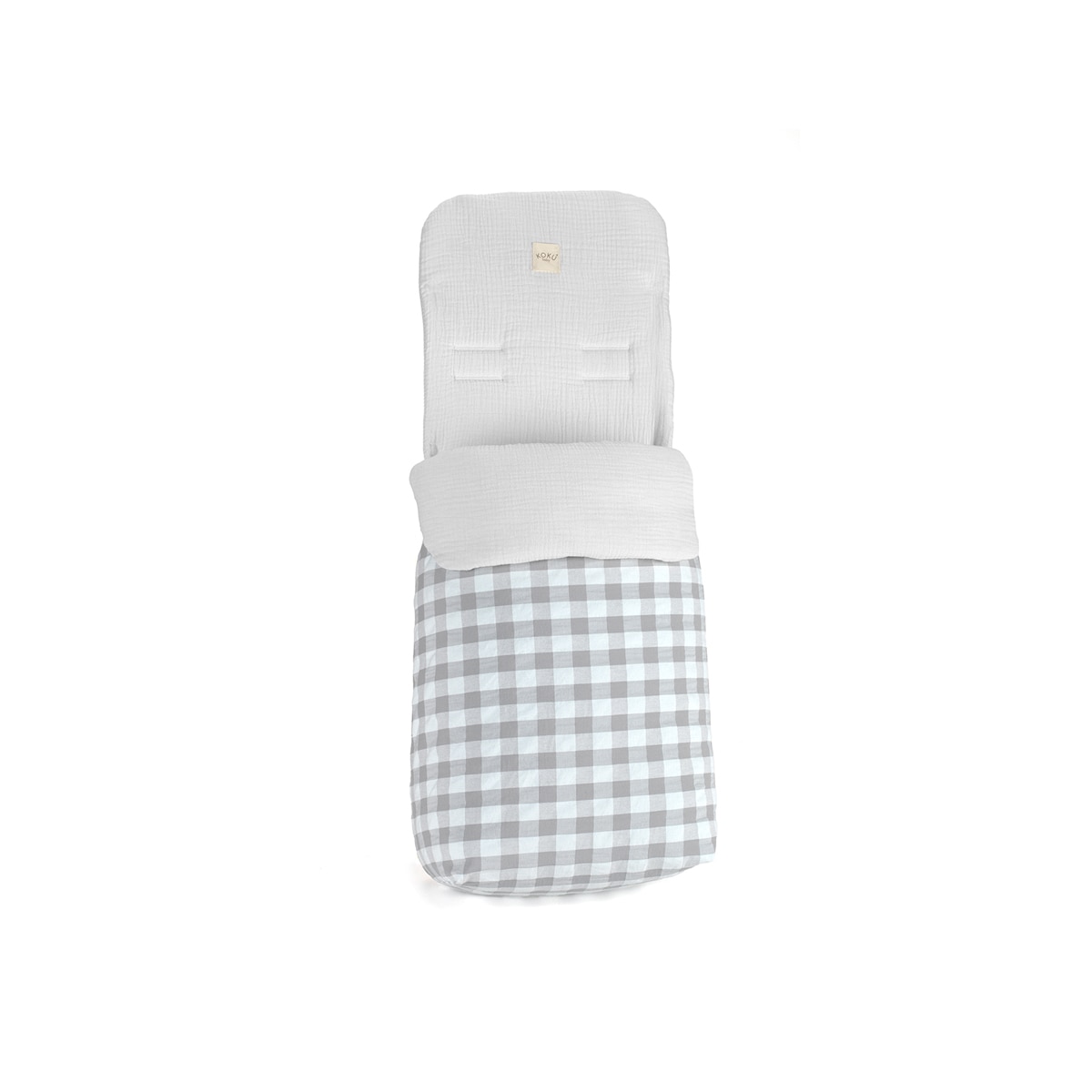 Imagen 0 de Saco para silla de paseo cuadro vichy Gris / Blanco