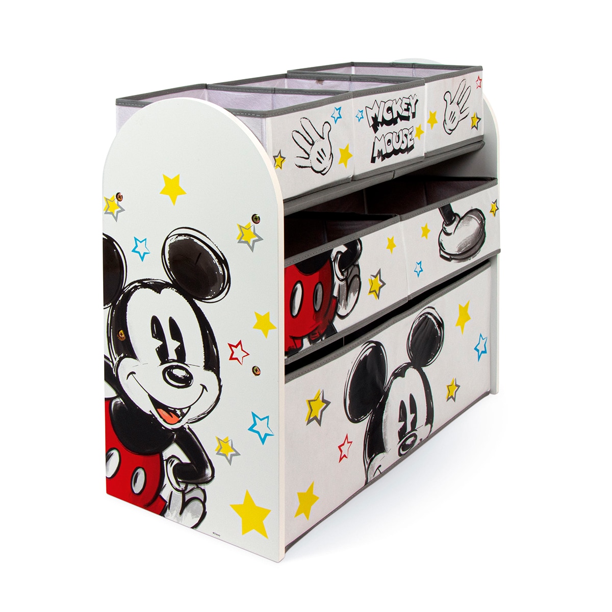 Organizador 6cubetas madera mickey classic Blanco-2