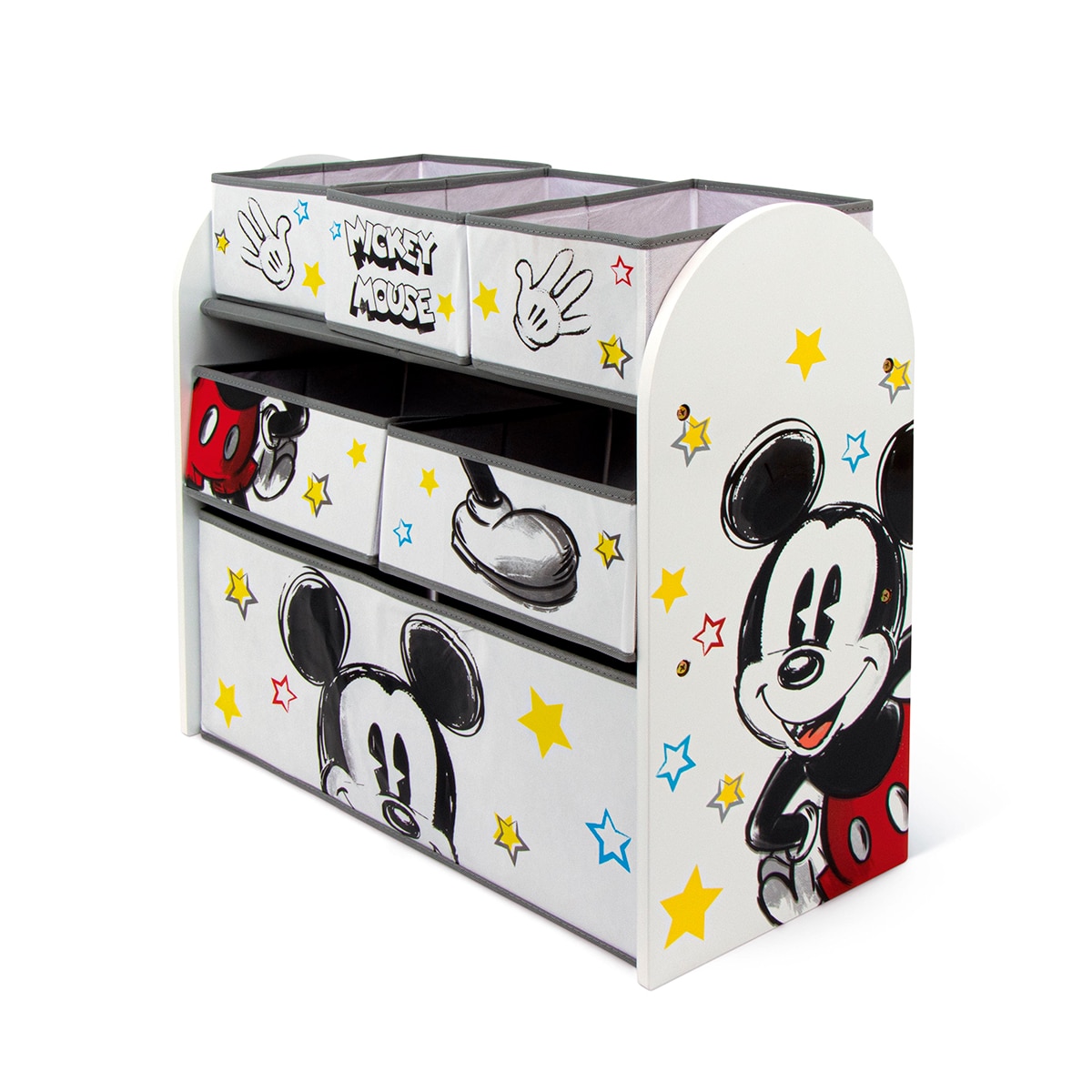 Organizador 6cubetas madera mickey classic Blanco-3