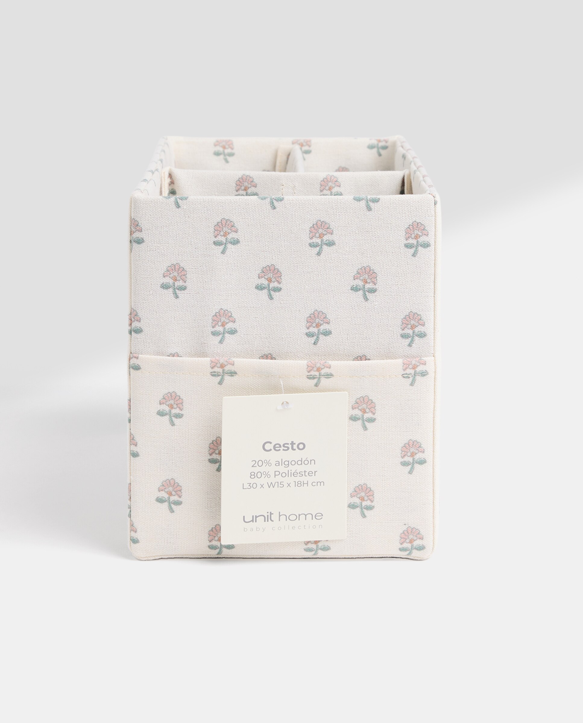 Cesto organizador Flor Rosa-3