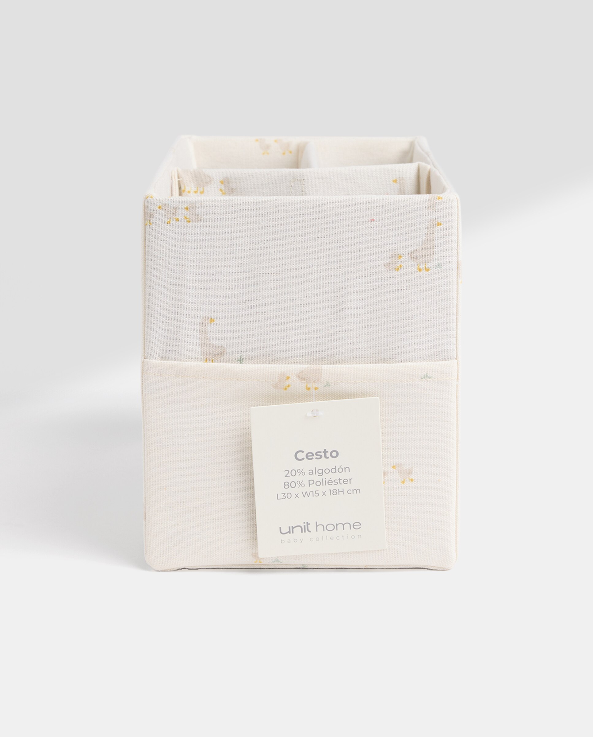 Cesto organizador Patitos Beige-3