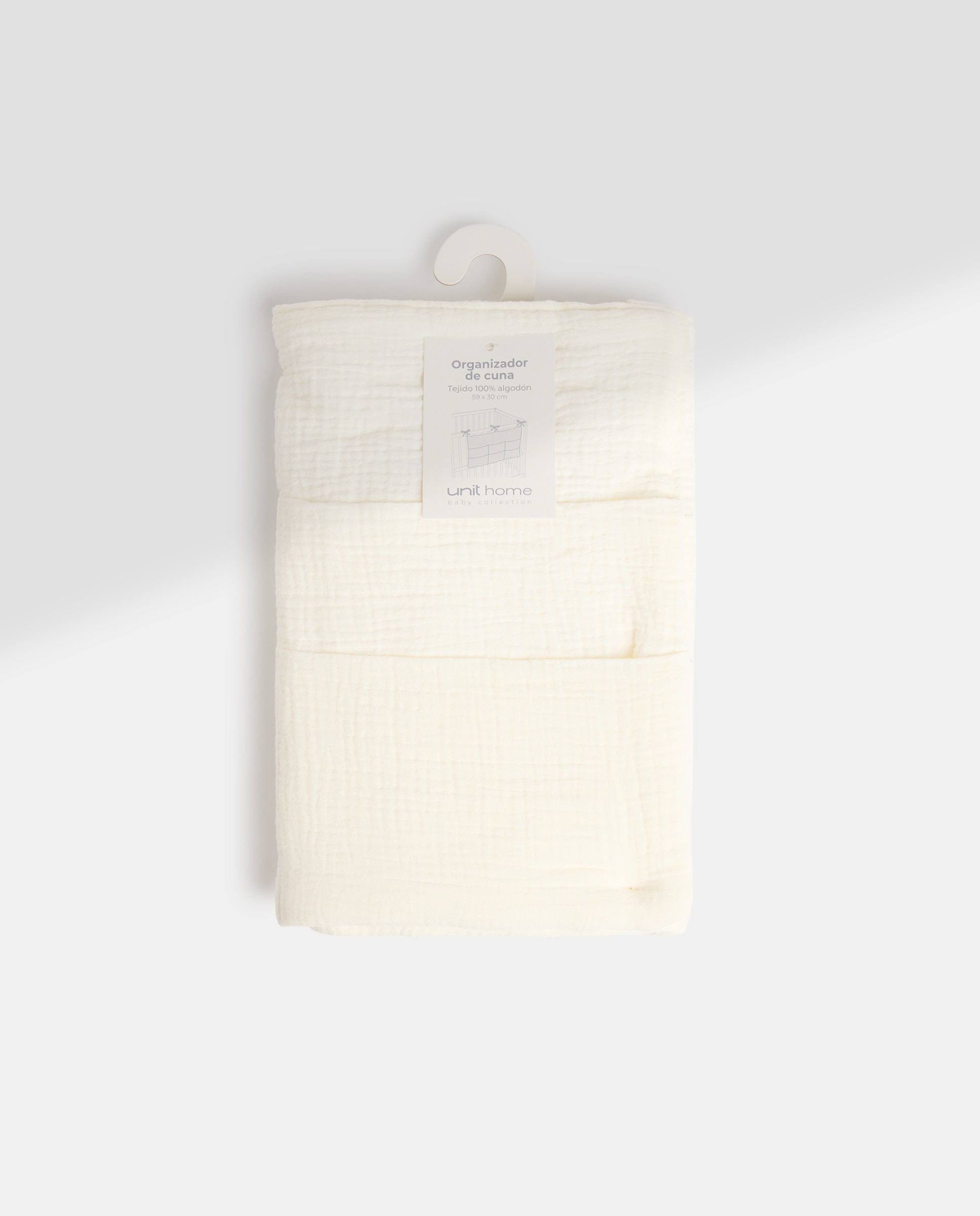 Organizador de cuna liso Beige-4