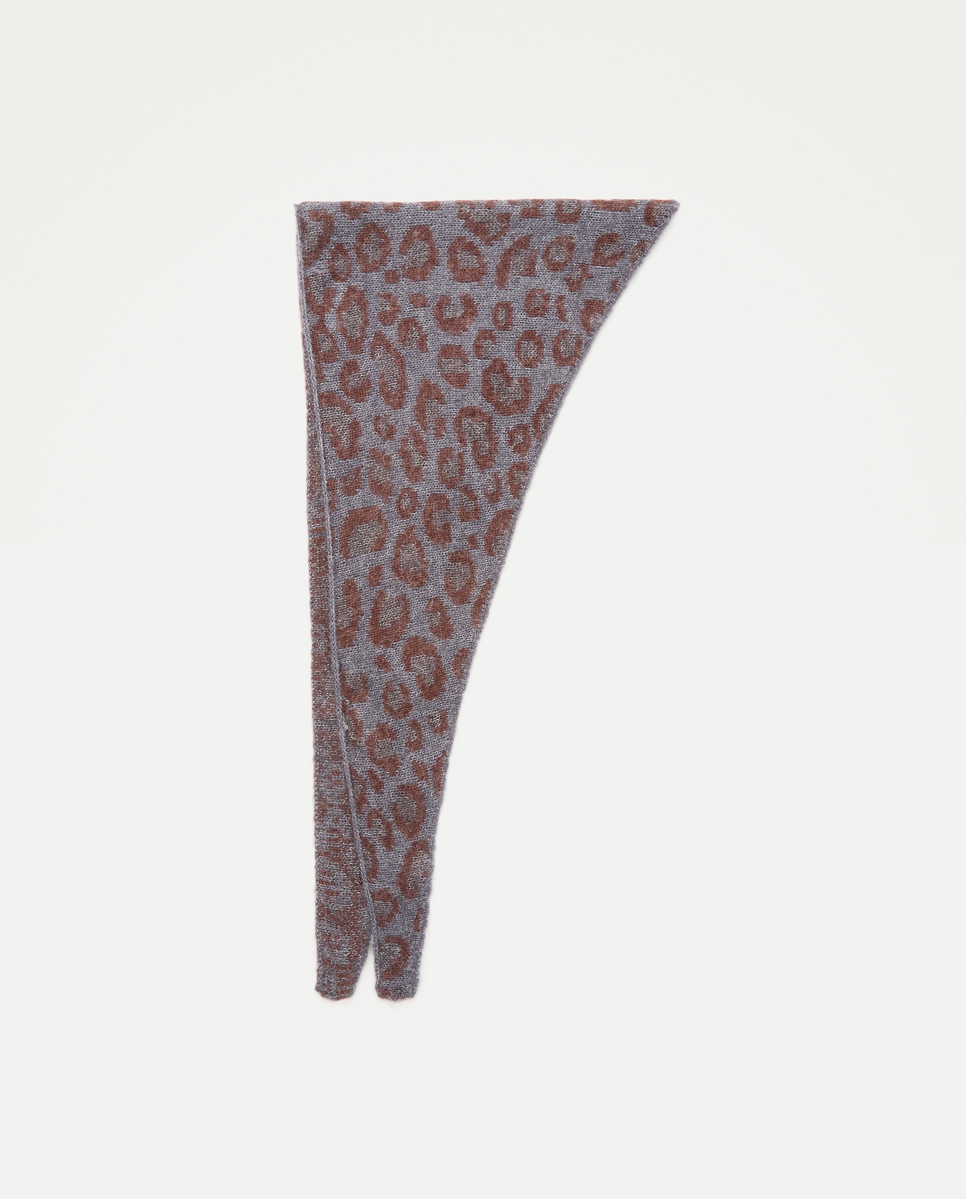 Bandana com Animal Print de Leopardo - 116 x 28 Azul-2