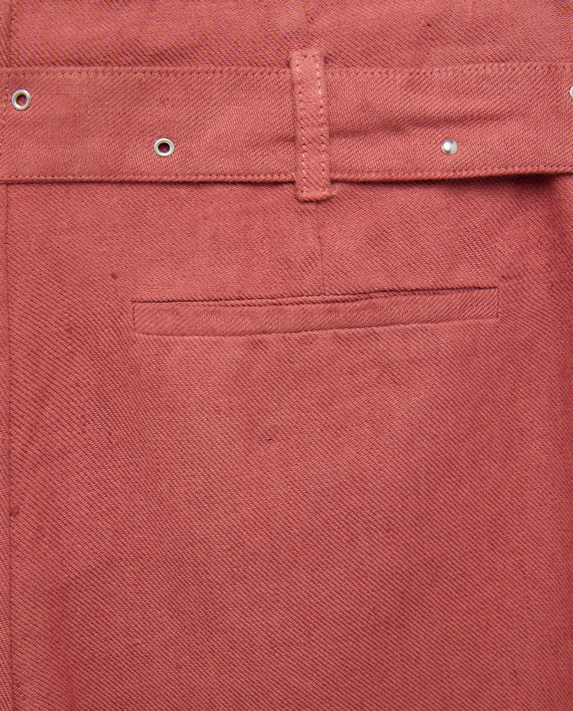 Bermudas de Linho com Cinto de Tachas Garment Dyed Coconut El Corte Inglés 770 Terracota-6