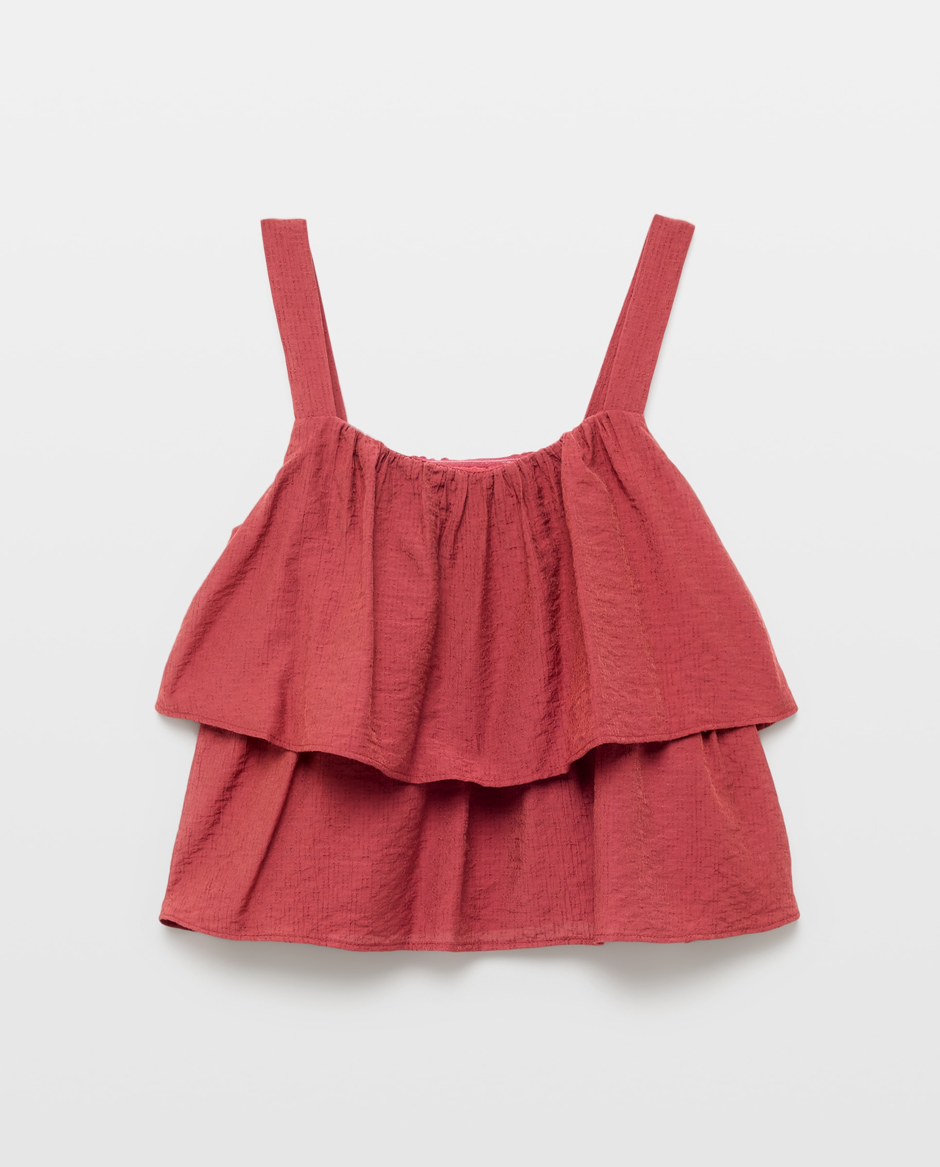 Top de Capas Fluído com Jacquard Coconut El Corte Inglés Bordeaux-4