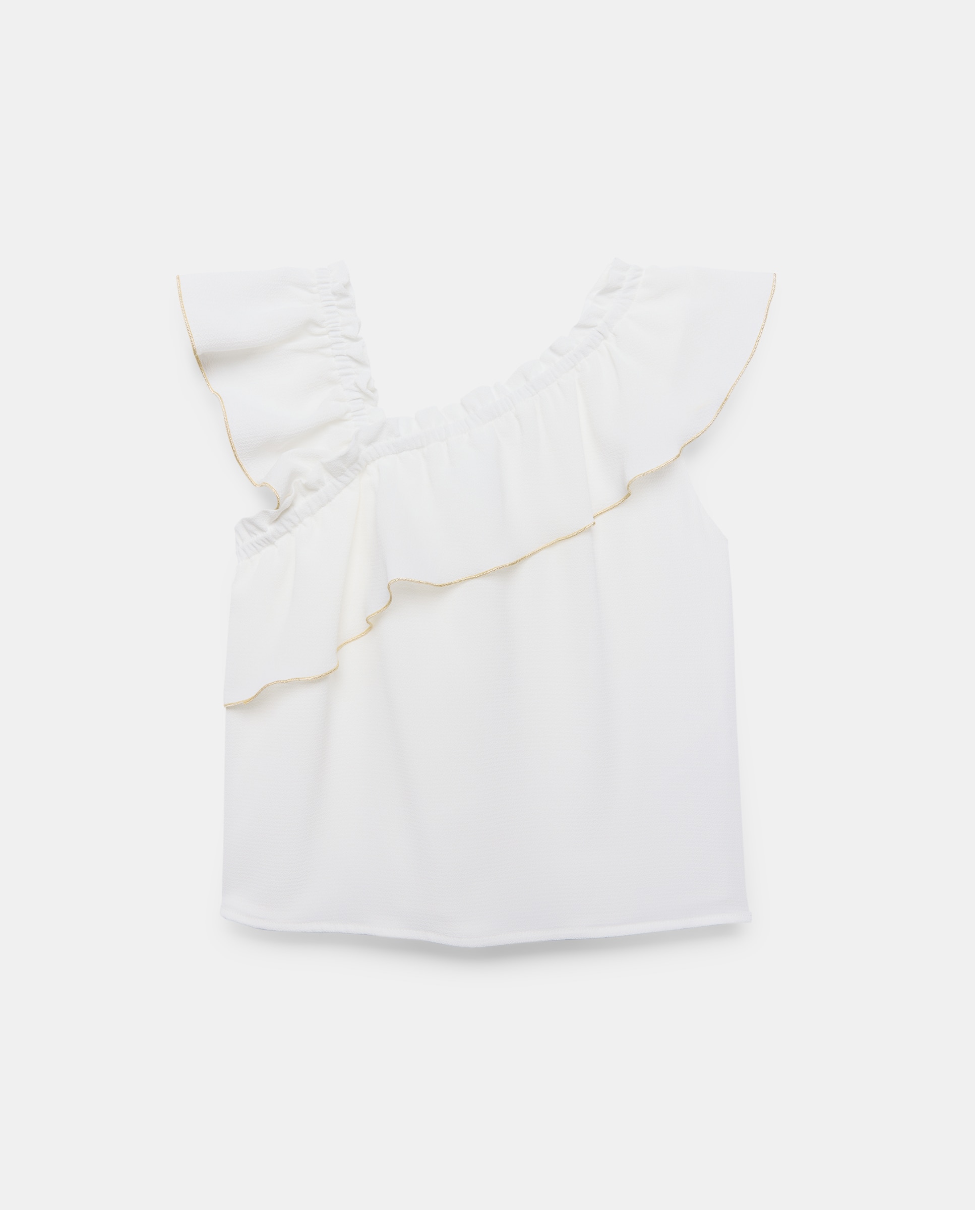 Blusa Assimétrica de Crepe Coconut El Corte Inglés Branco-marfim-4