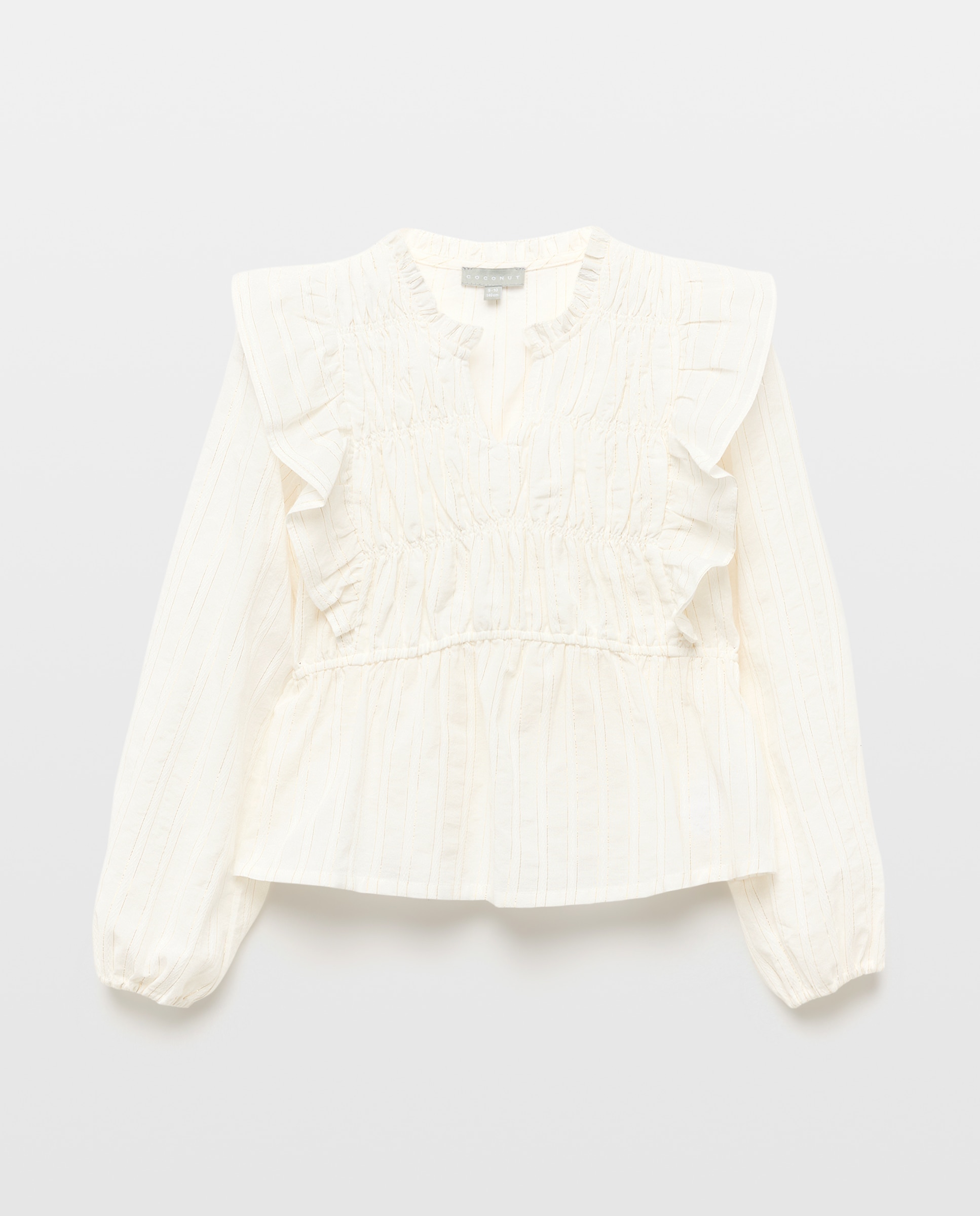Blusa de Manga Comprida com Folhos Coconut El Corte Inglés 120 Cru-4
