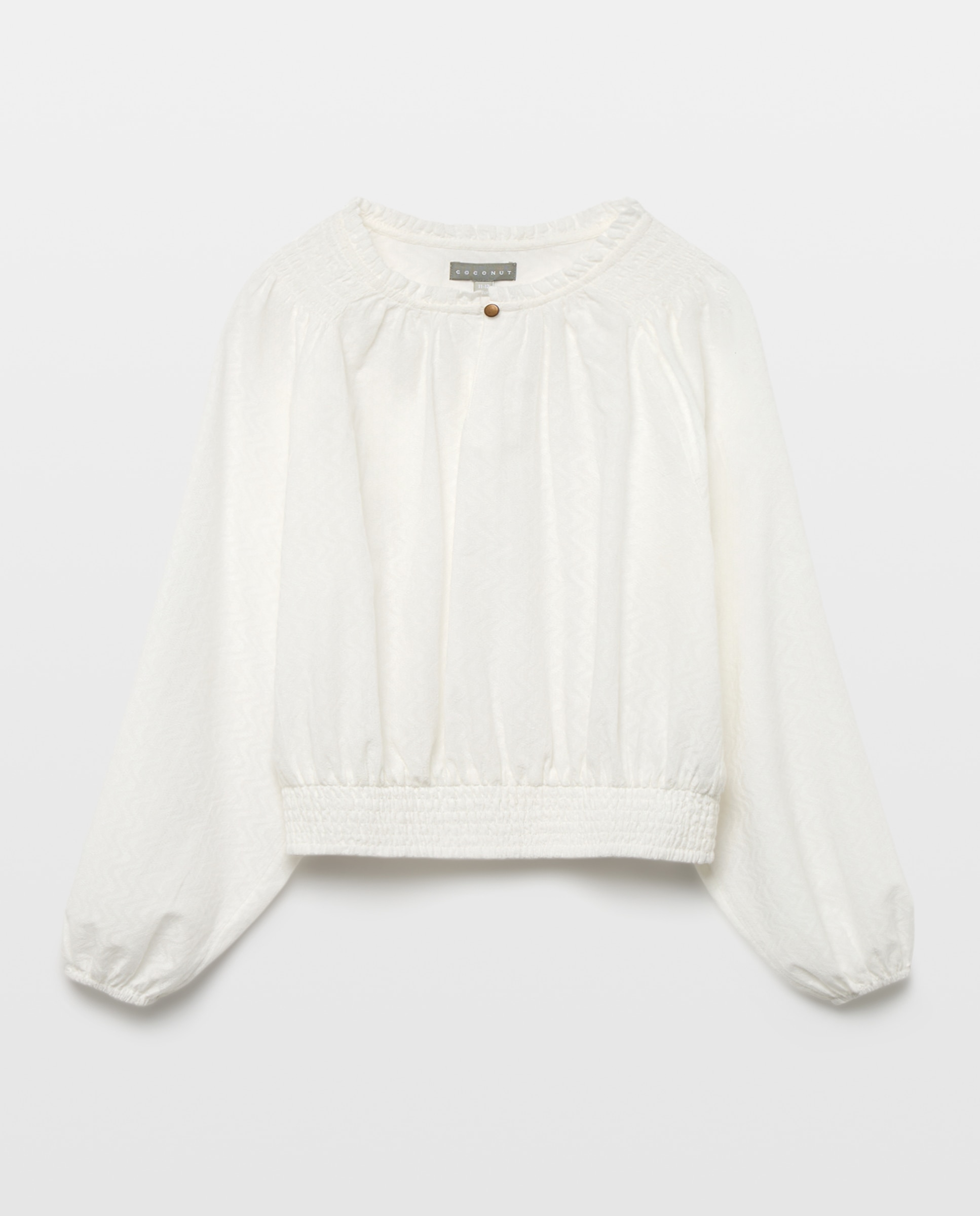 Blusa manga larga textura ondas de niña - Coconut El Corte Inglés - Blanco roto Blanco roto-5