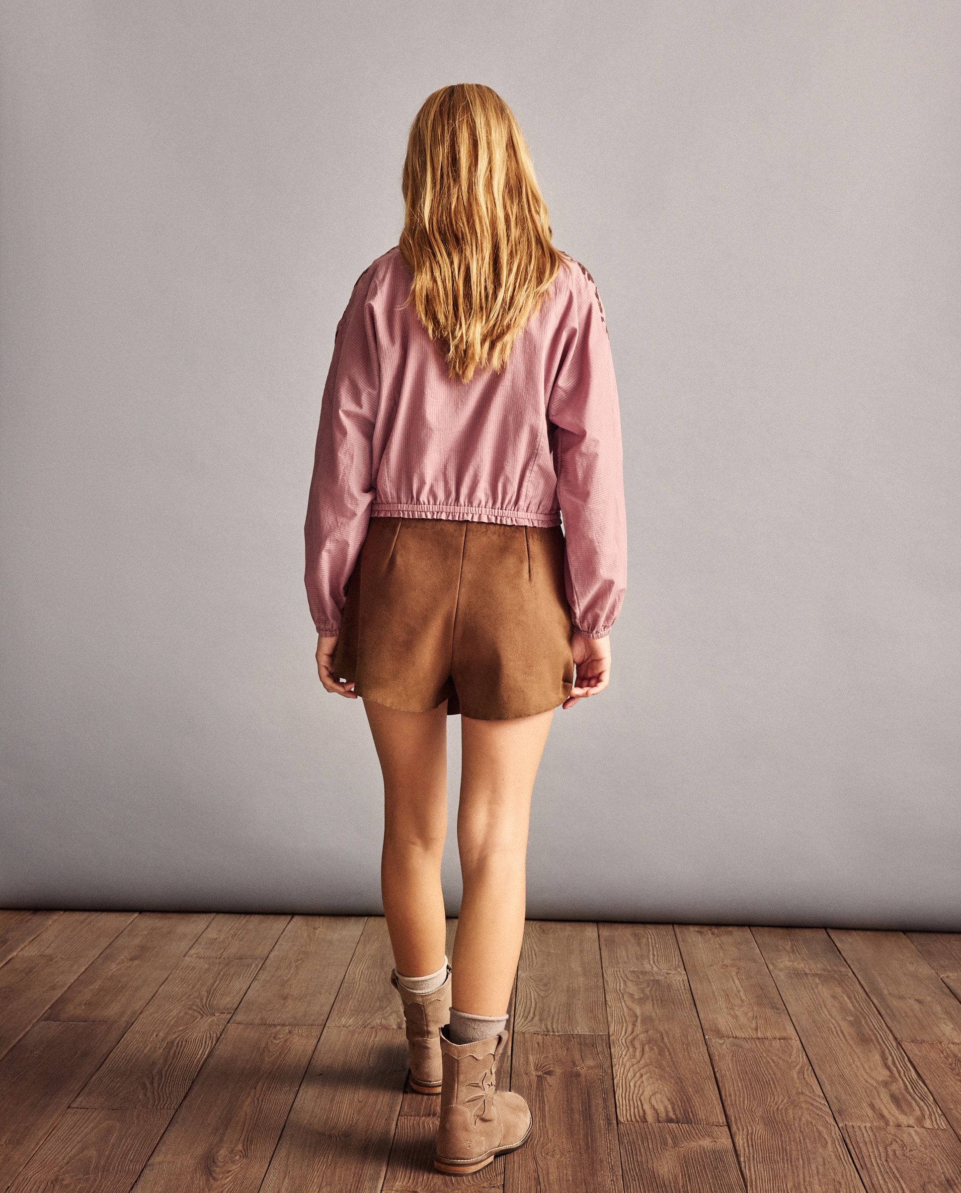 Blusa de Manga Comprida Dobby com Bordados 291 Beringela-4