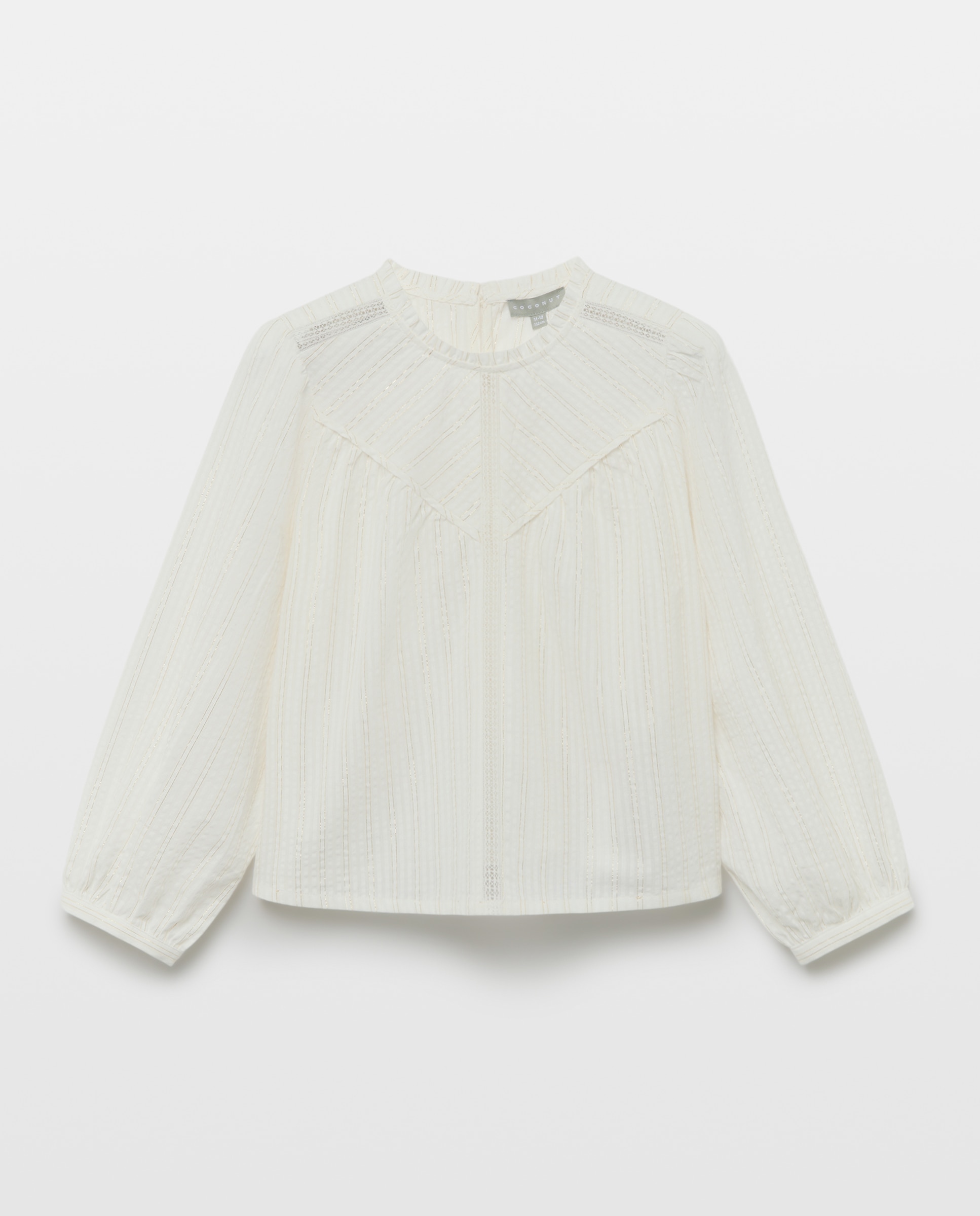 Imagem 0 de Blusa 3/4 de Fio Metalizado Romântica com Renda
