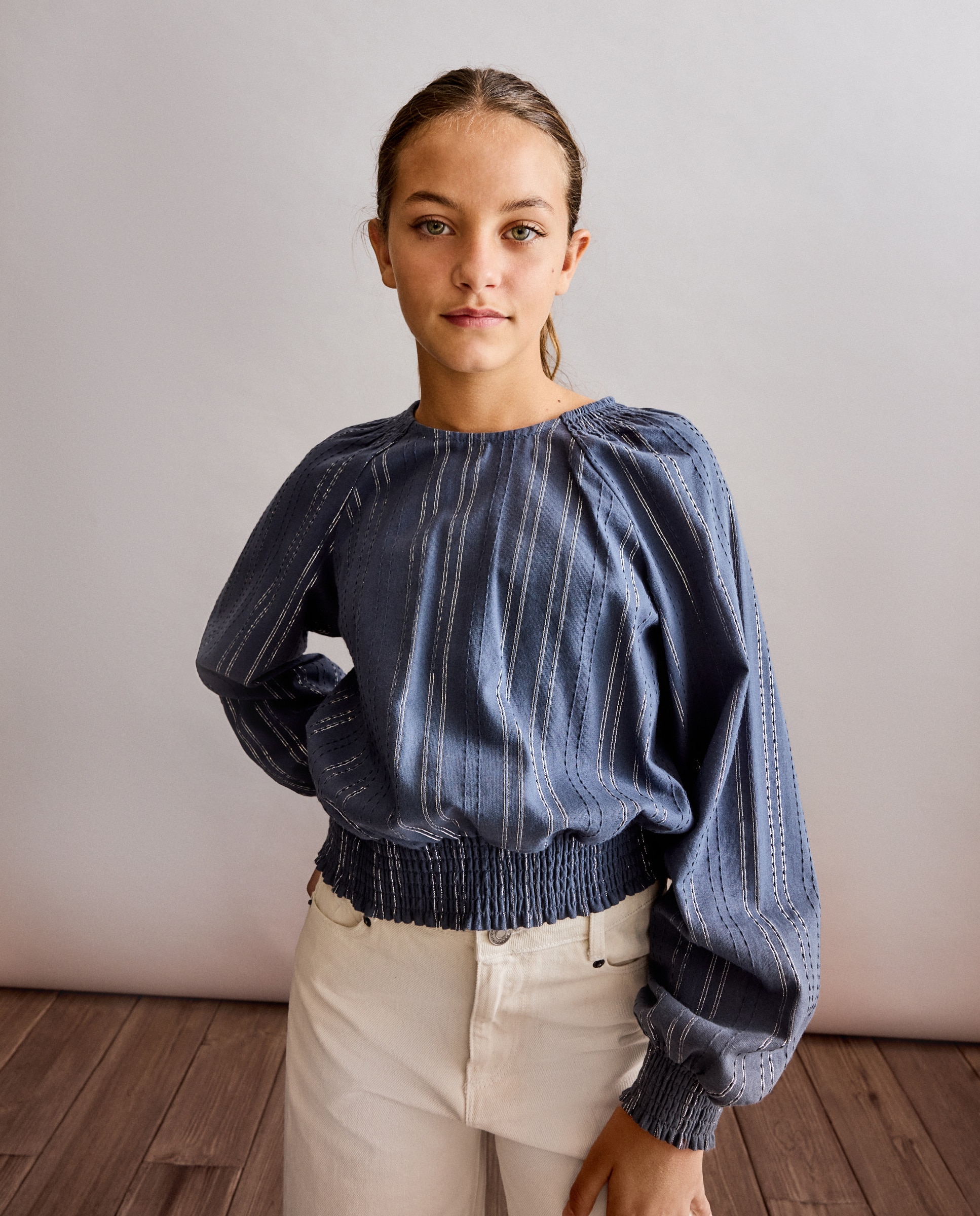 Blusa manga larga lurex de niña - Coconut El Corte Inglés - Añil Añil-1