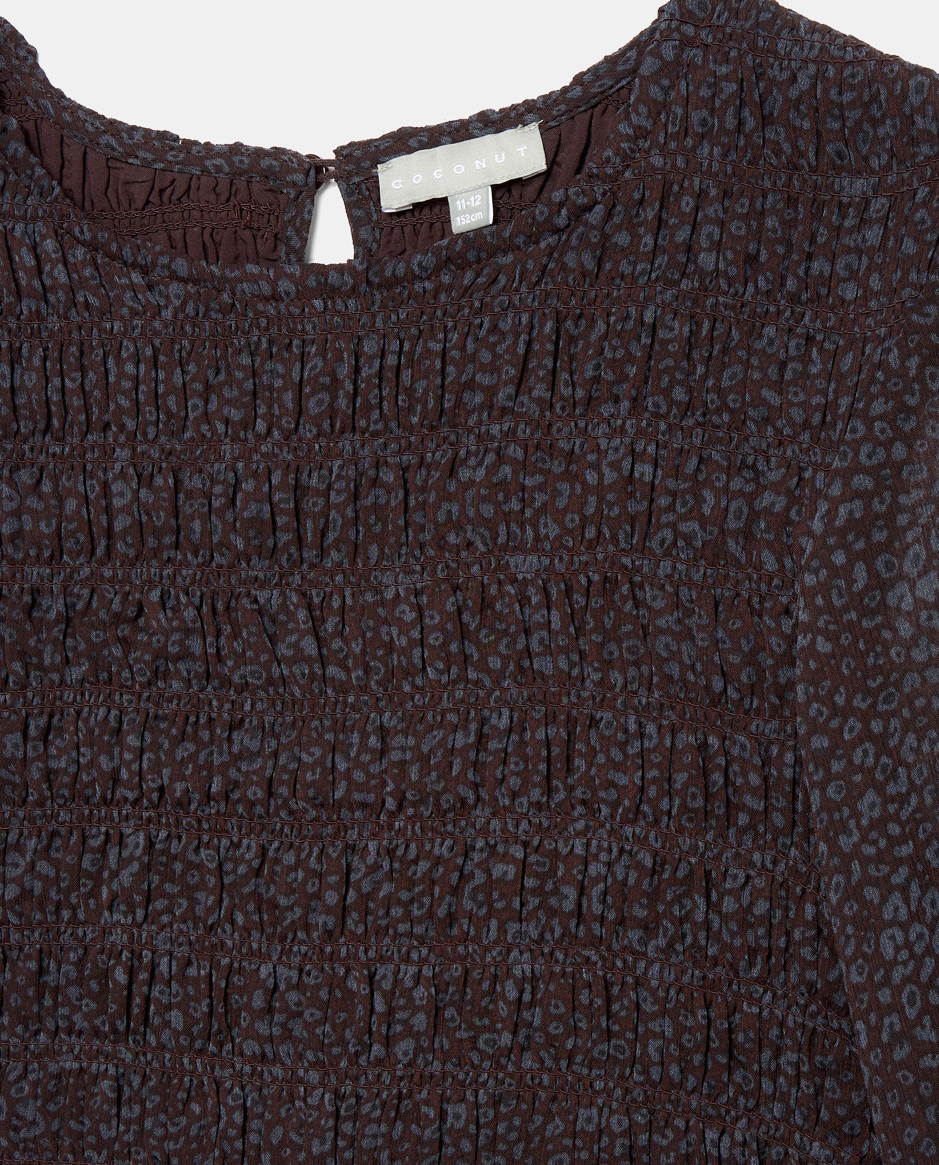 Blusa de Manga Comprida com Elásticos e Animal Print de Leopardo Castanho-2