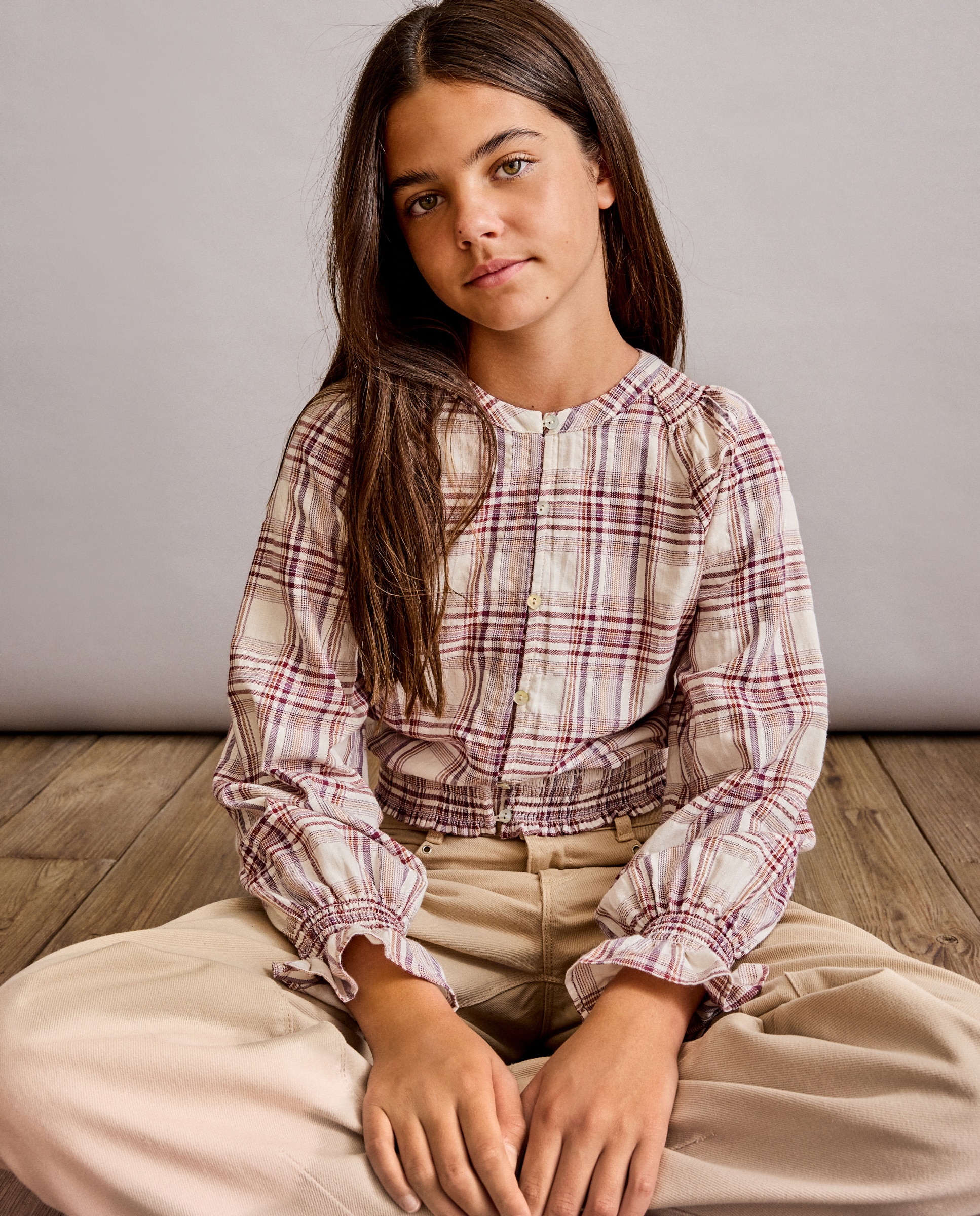 Blusa de niña con smock en bajo y hombros - Coconut El Corte Inglés - Rojo Rojo-1