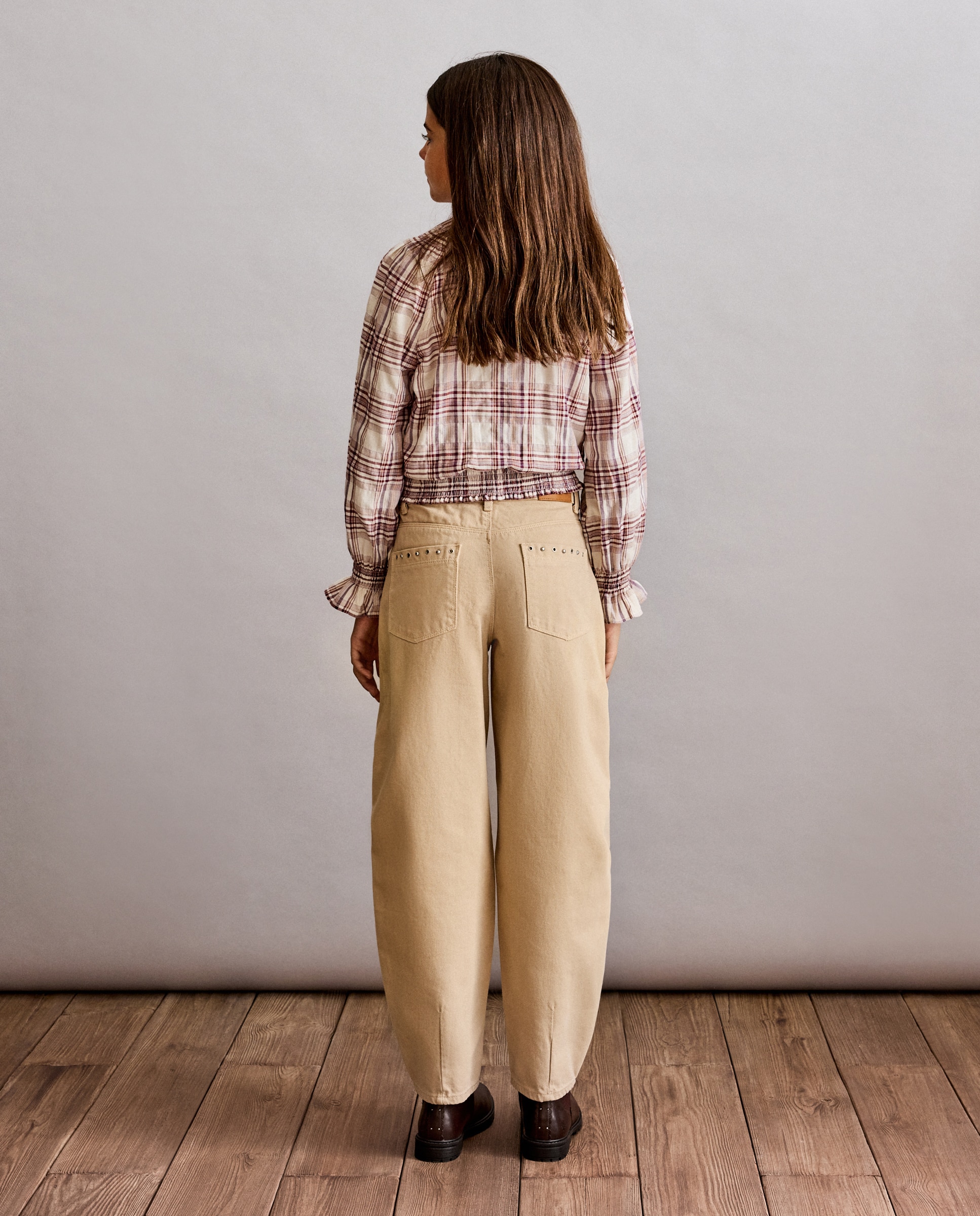 Blusa de niña con smock en bajo y hombros - Coconut El Corte Inglés - Rojo Rojo-3