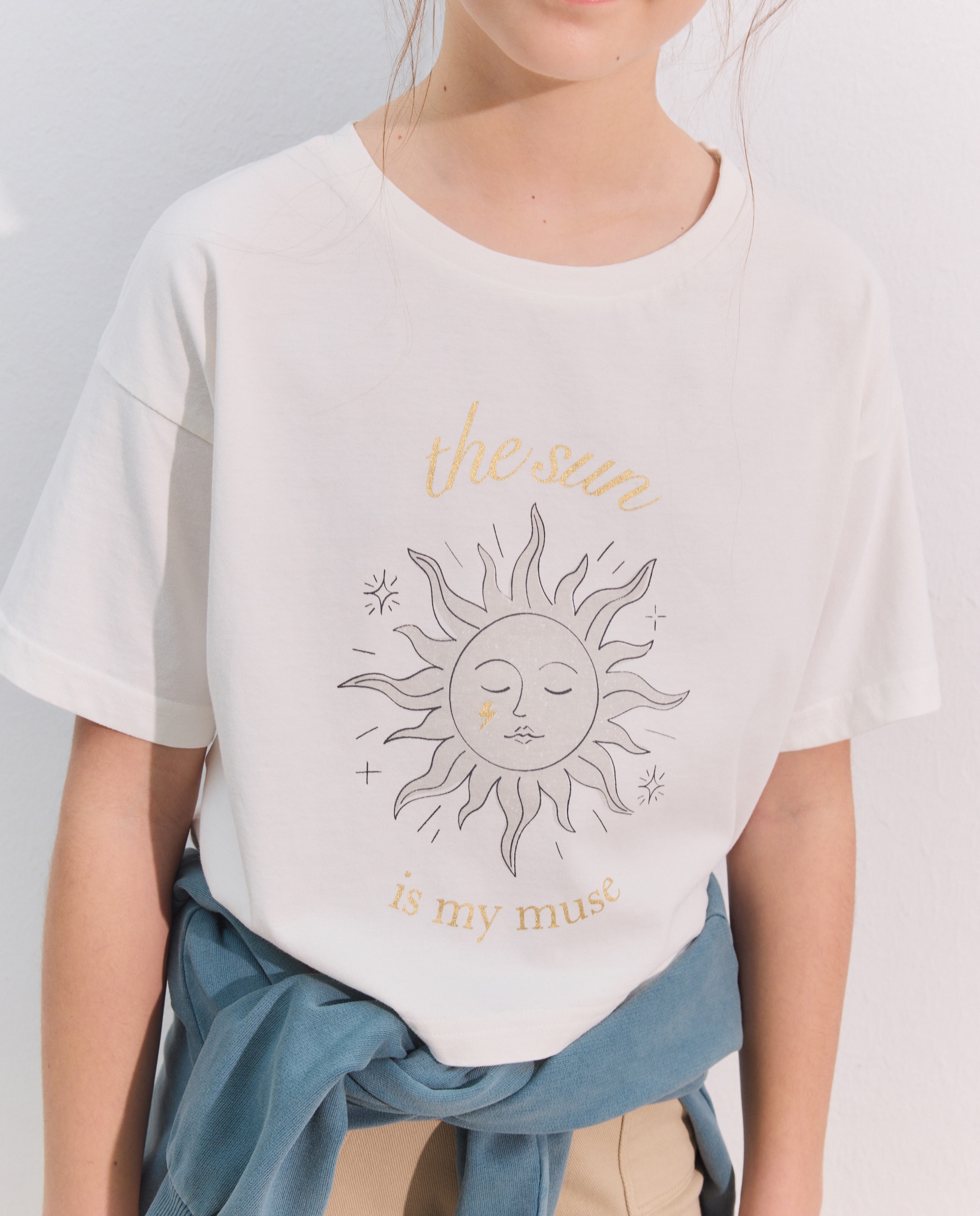 T-shirt Cropped sem Mangas e com Fantasia Coconut El Corte Inglés Branco-marfim-4
