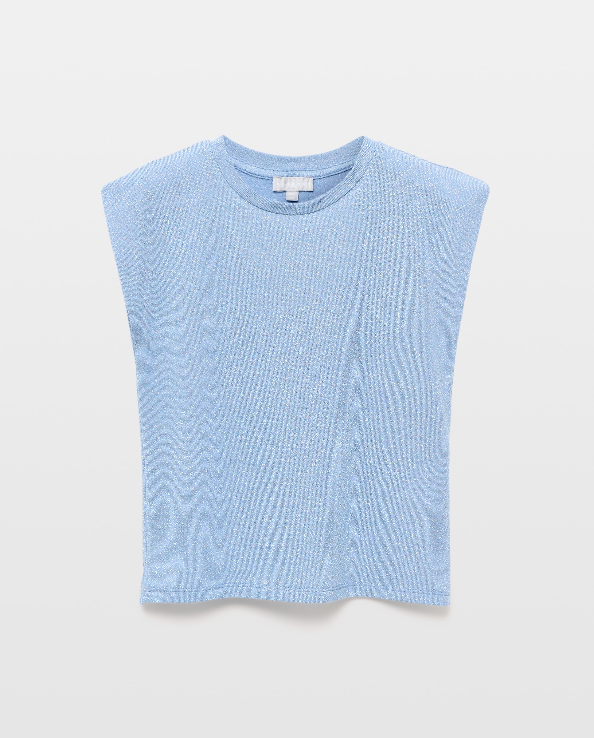 T-shirt de Fio Metalizado com Manga Caída 430 Azul Escuro-5