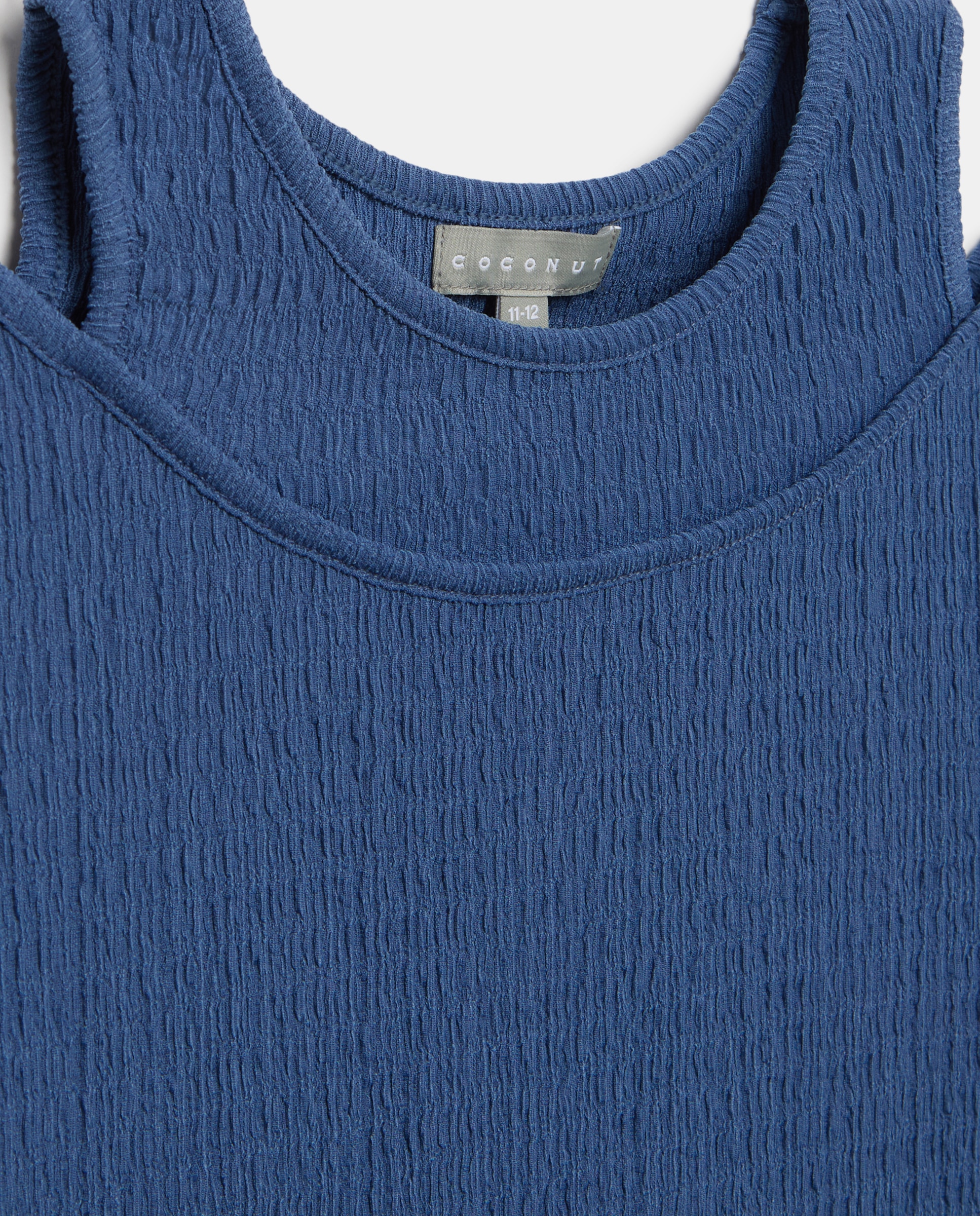 Camisola Básica de Manga Comprida com Efeito Enrugado Azul-escuro-6