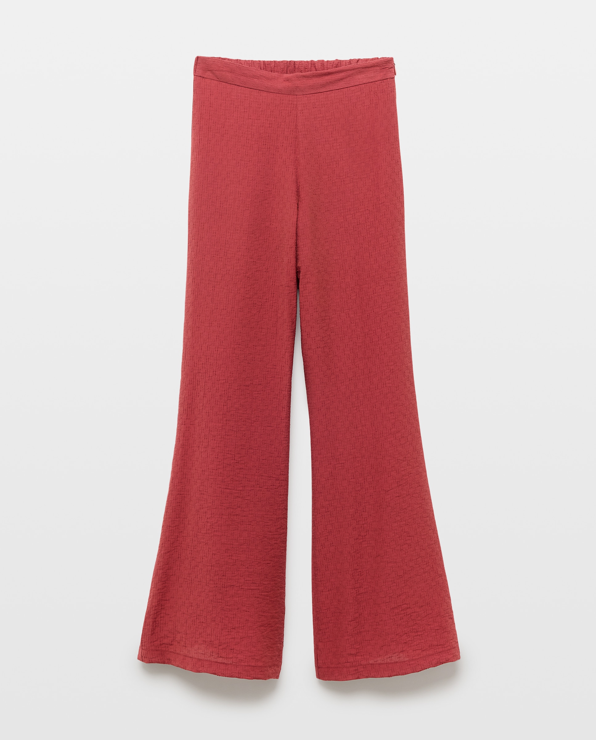 Calças Fluidas com Jacquard Coconut El Corte Inglés Bordeaux-4