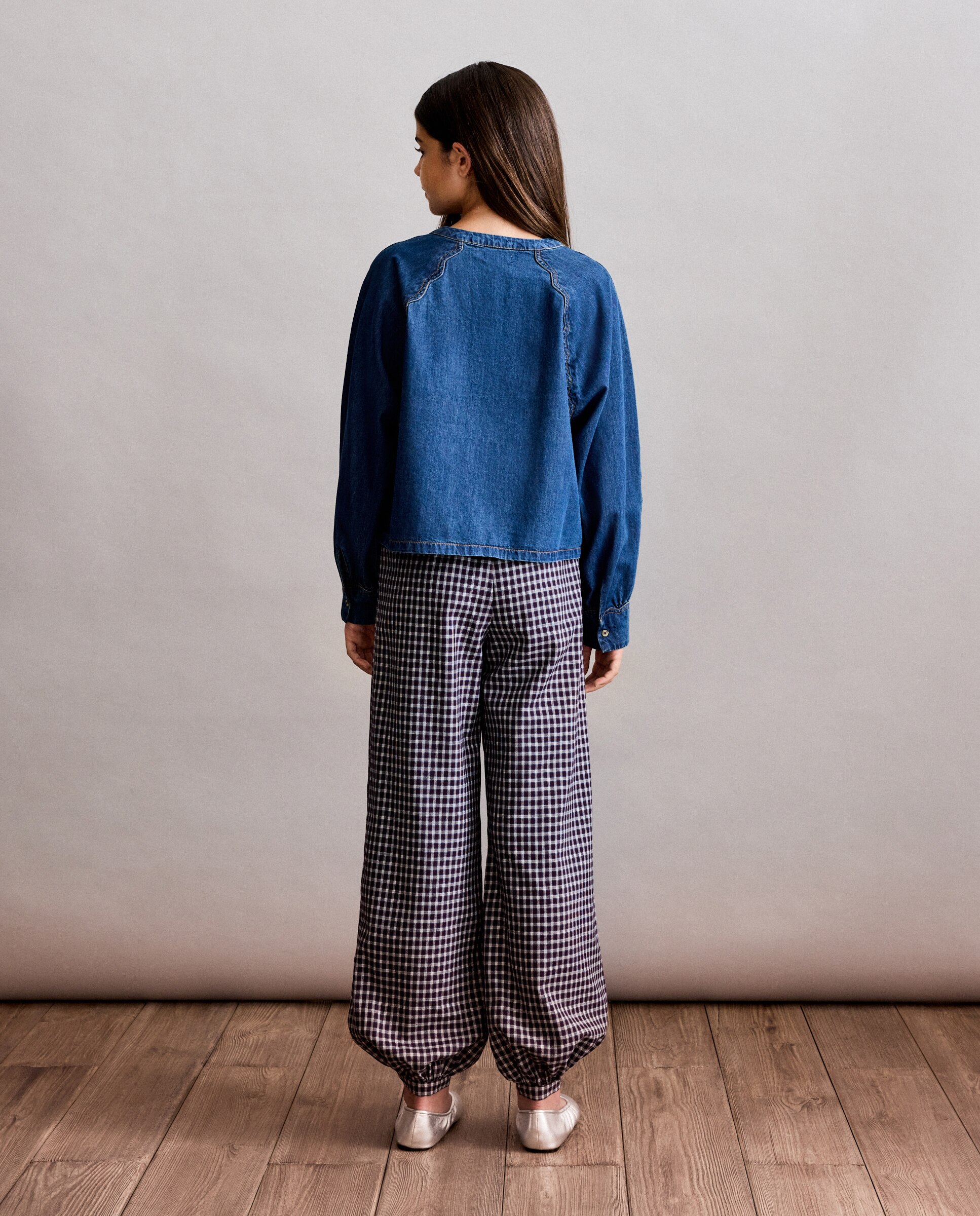 Pantalón estilo bombacho con cuadro pequeño de niña - Coconut El Corte Inglés - Rojo Rojo-3