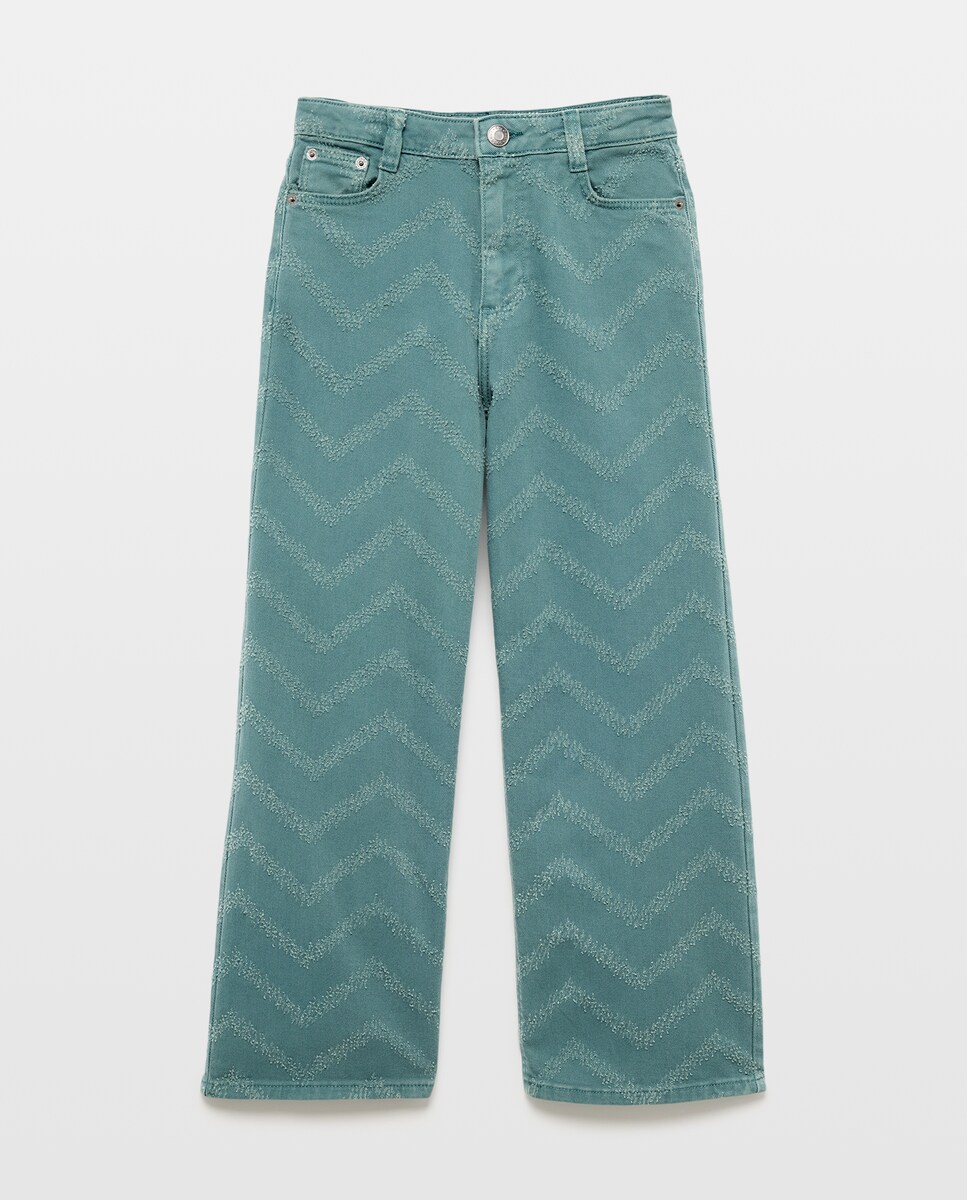 Jeans em Tecido Rasgado e Desfiado 530 Verde Escuro-5