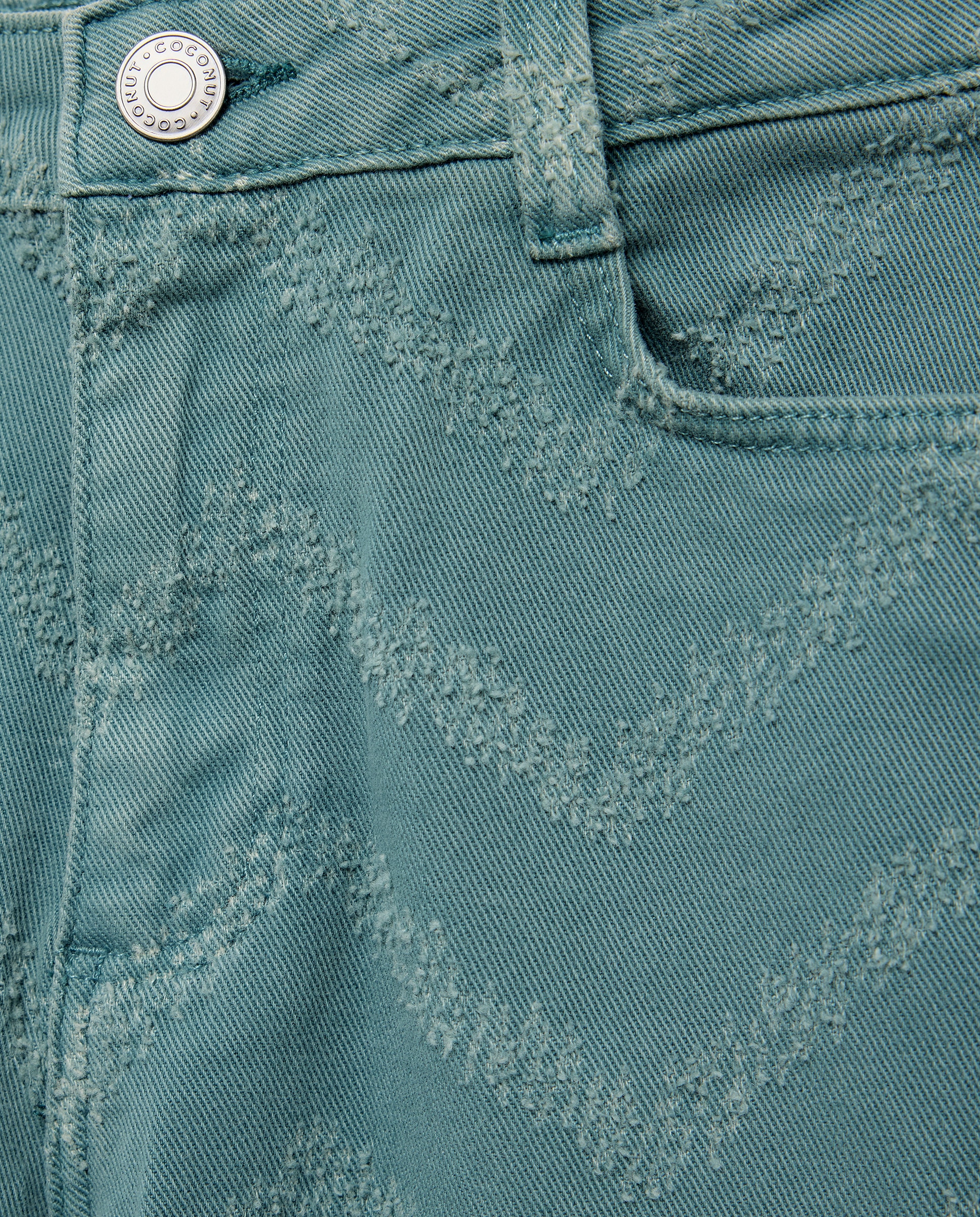 Jeans em Tecido Rasgado e Desfiado 530 Verde Escuro-6