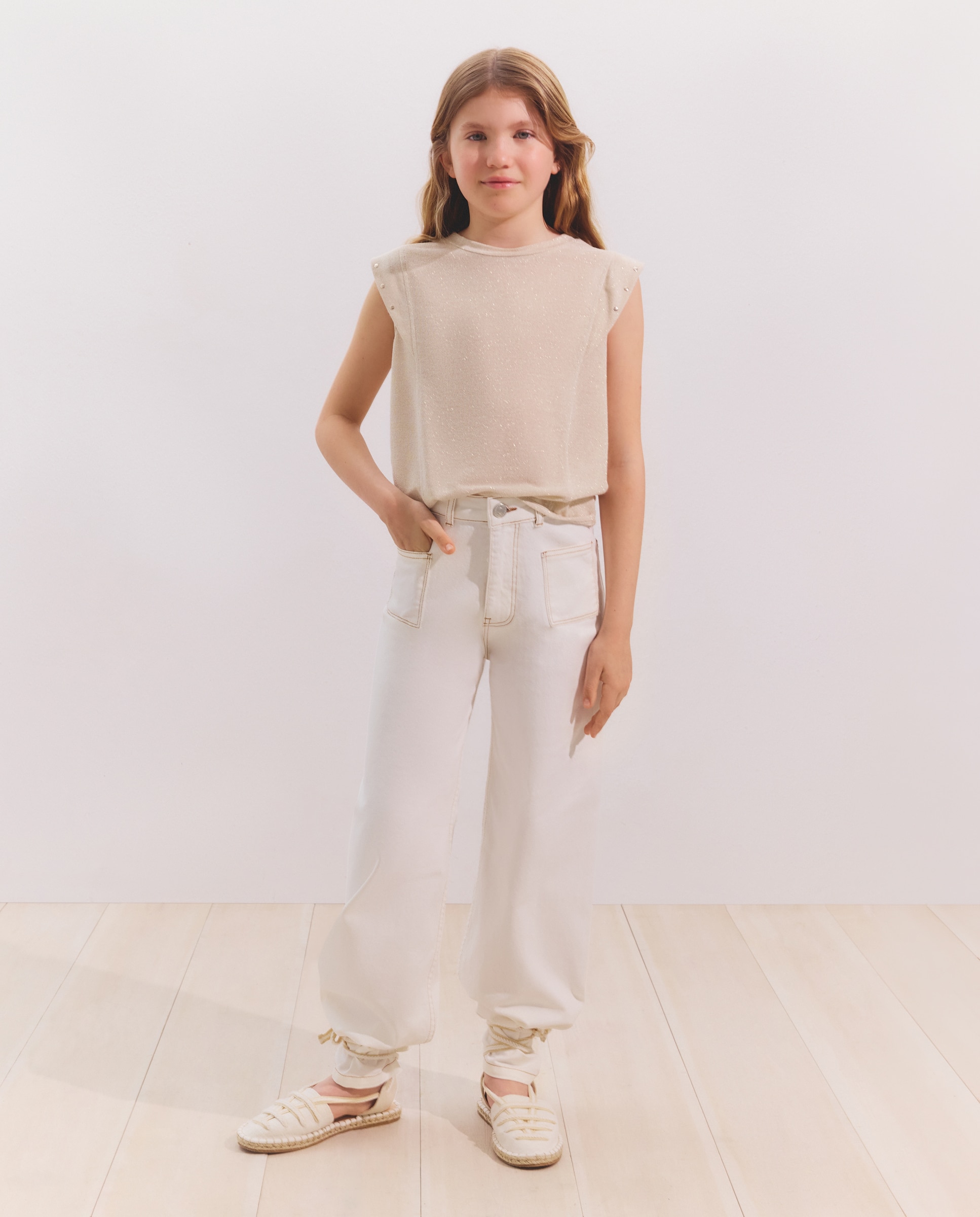 Pantalón de niña denim marine liso - Coconut El Corte Inglés - 120 Crudo 120 Crudo-1
