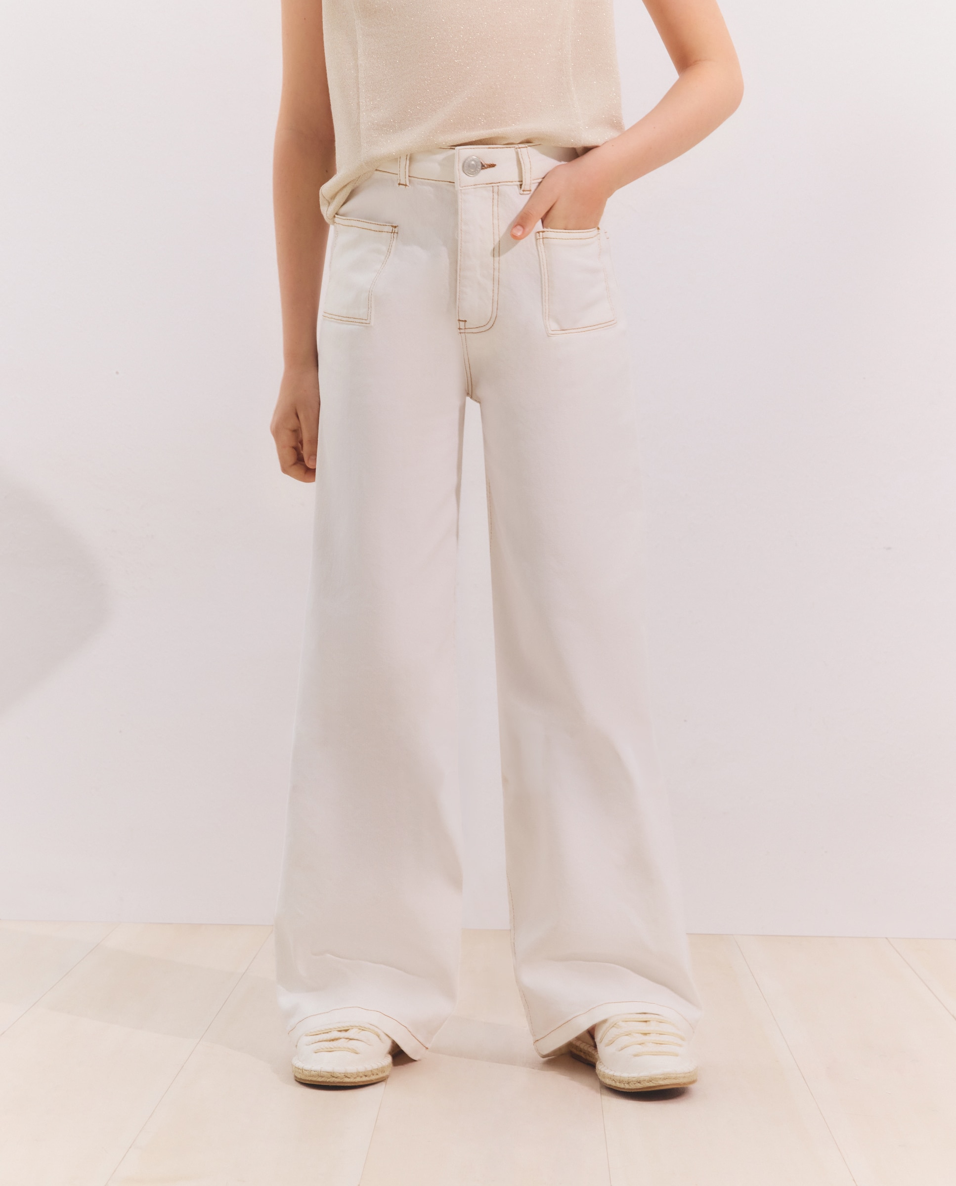 Pantalón de niña denim marine liso - Coconut El Corte Inglés - 120 Crudo 120 Crudo-2