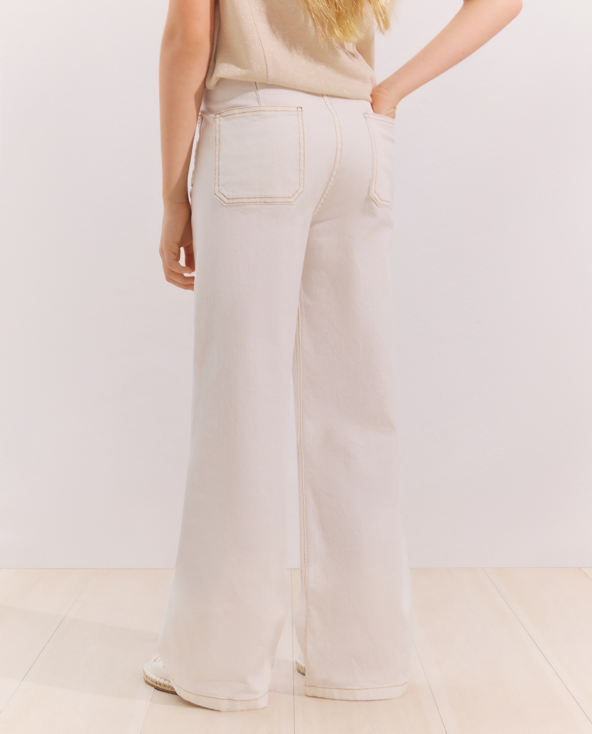 Pantalón de niña denim marine liso - Coconut El Corte Inglés - 120 Crudo 120 Crudo-3