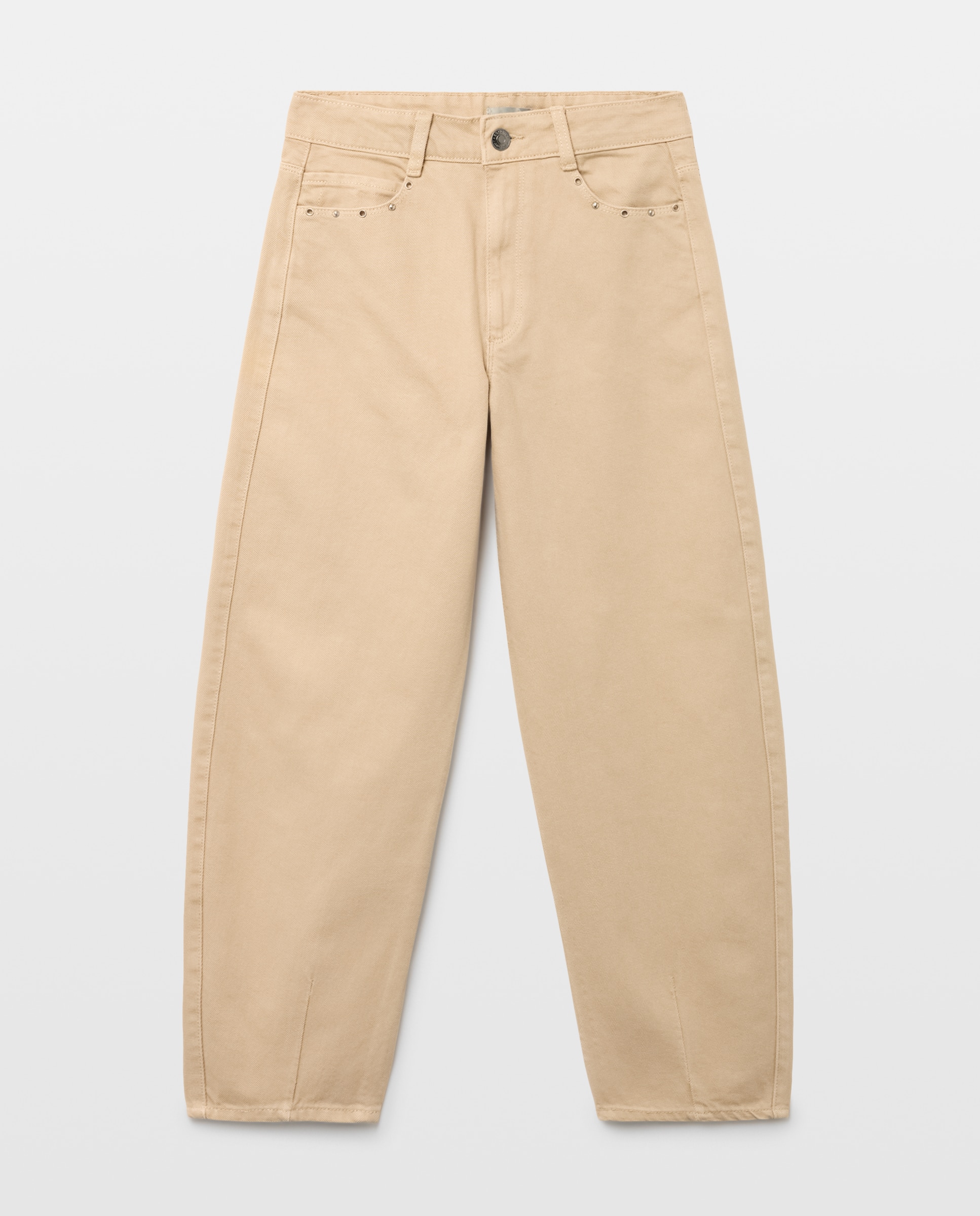 Vaquero de niña estilo ballom con ojales y tachas - Coconut El Corte Inglés - Beige Beige-4
