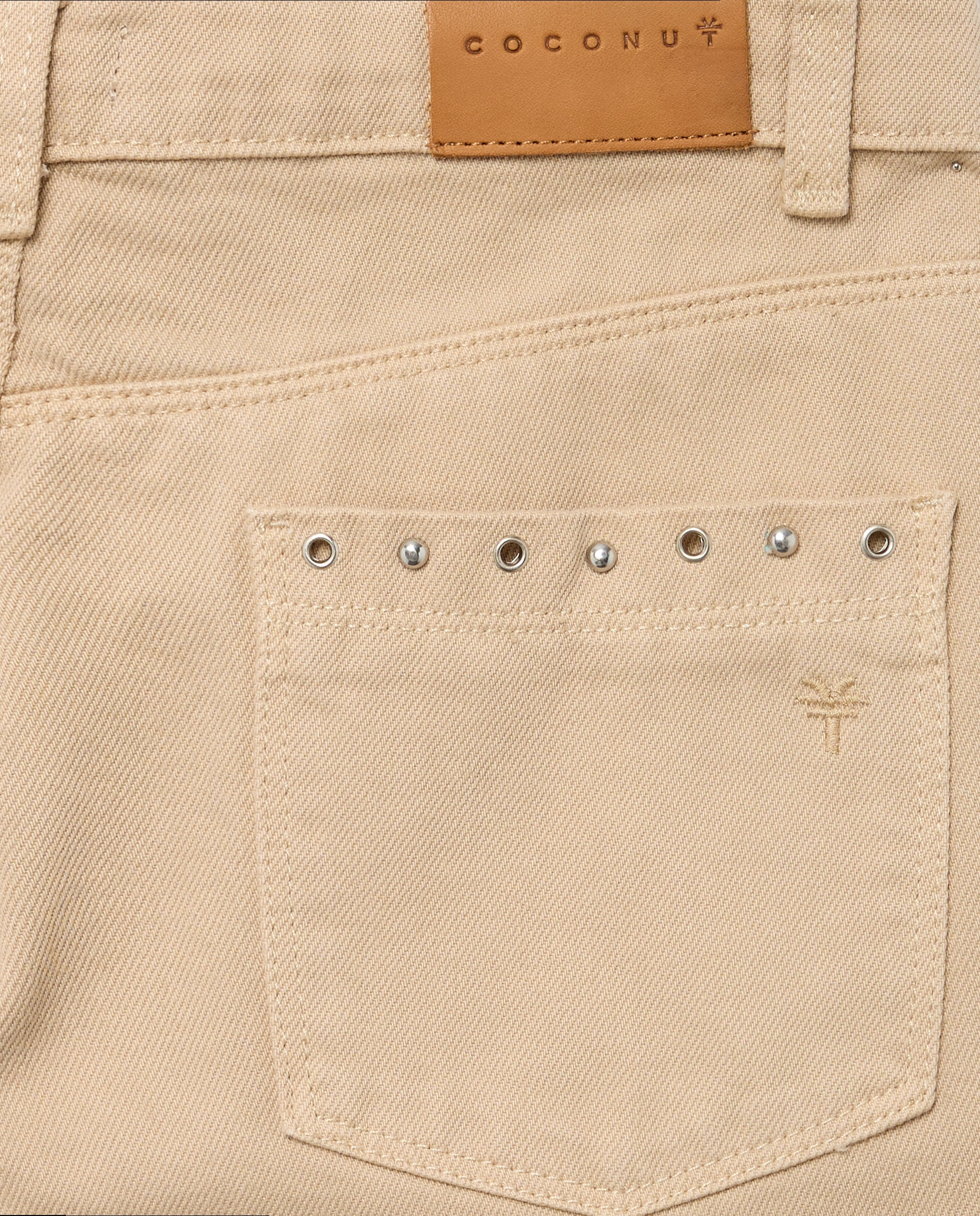 Vaquero de niña estilo ballom con ojales y tachas - Coconut El Corte Inglés - Beige Beige-5