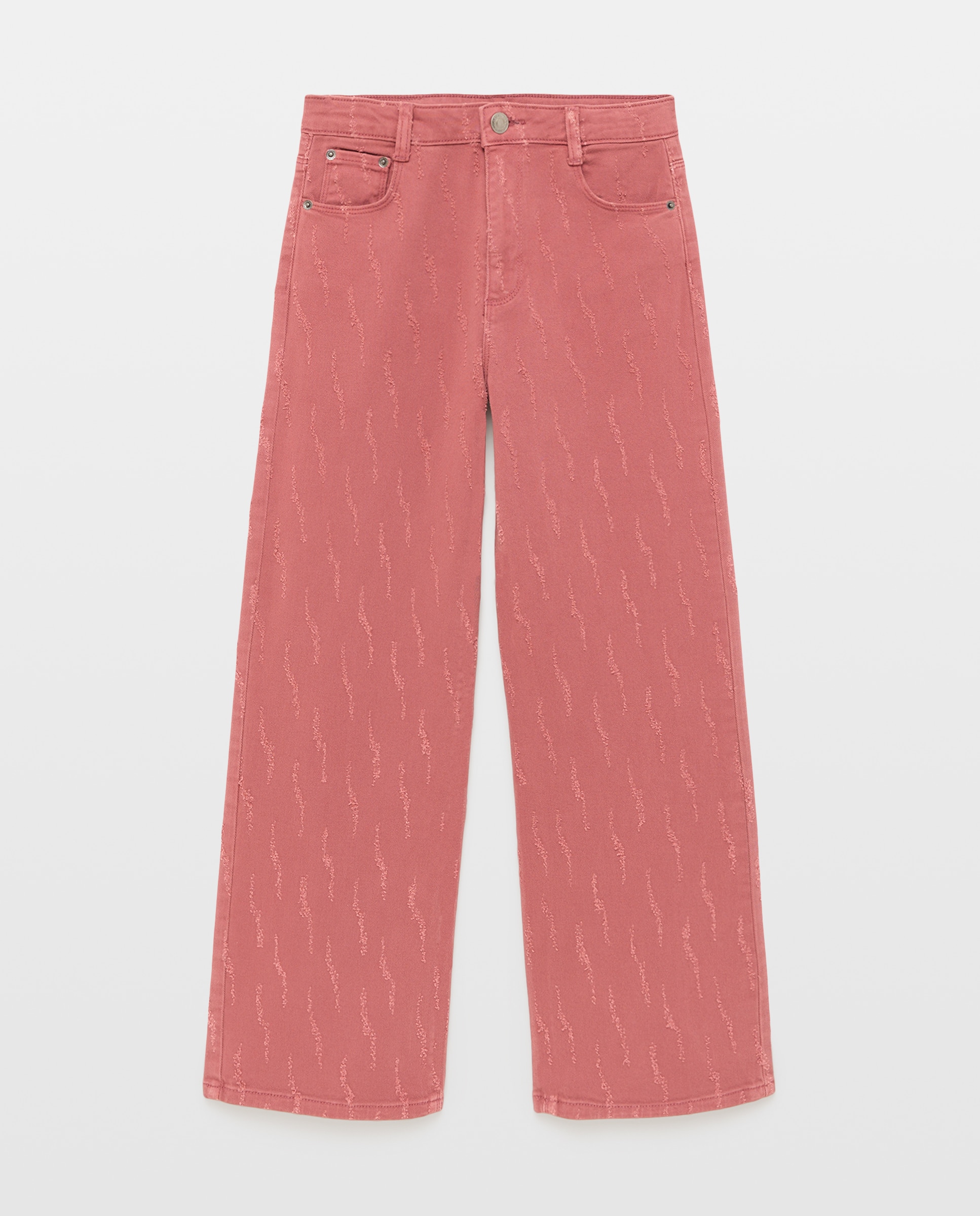 Jeans com Rasgões e Desfiados Ameixa-5