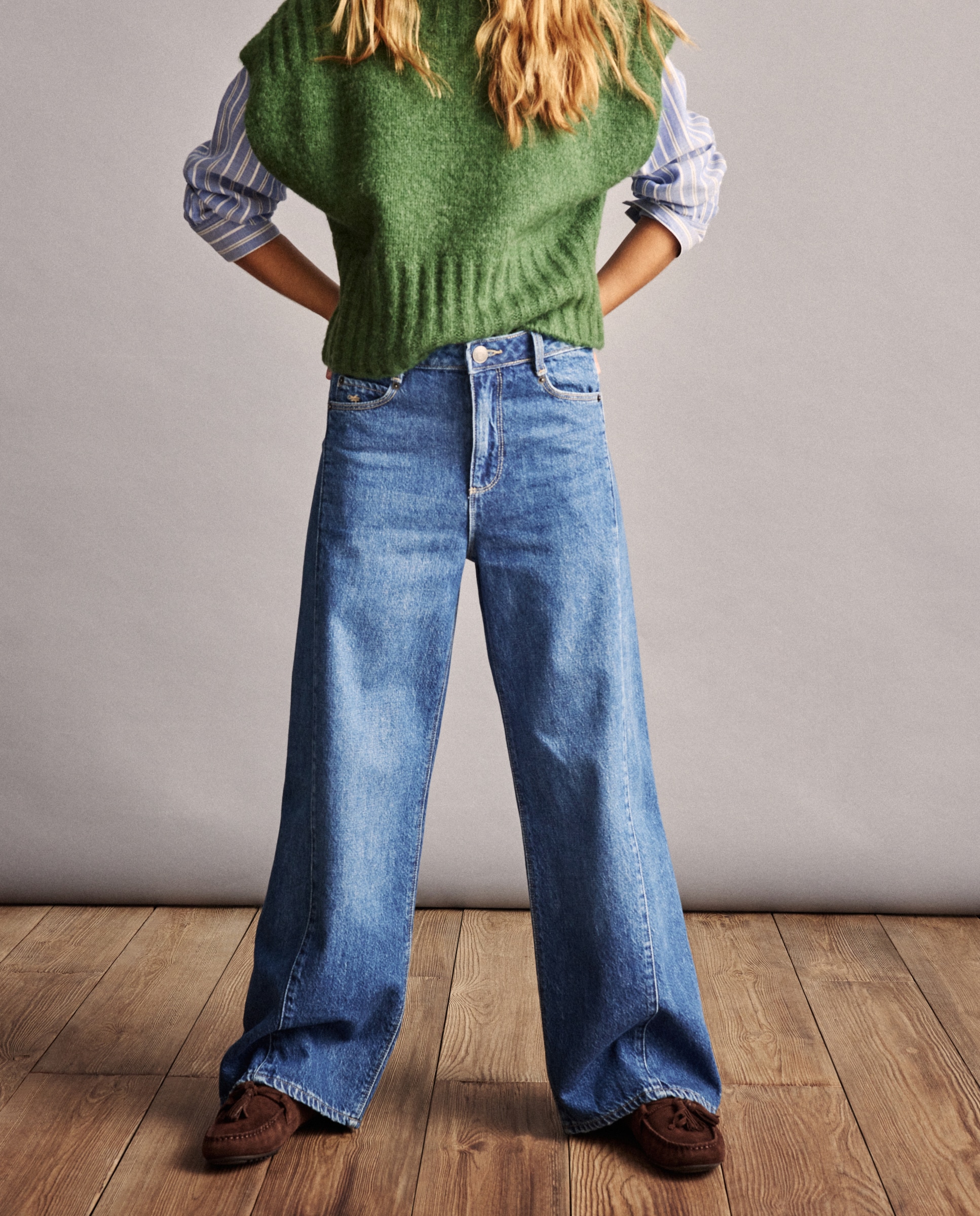 Imagen 2 de Vaquero de niña con costura adelantada y patchwork - Coconut El Corte Inglés - Azul pálido Azul pálido
