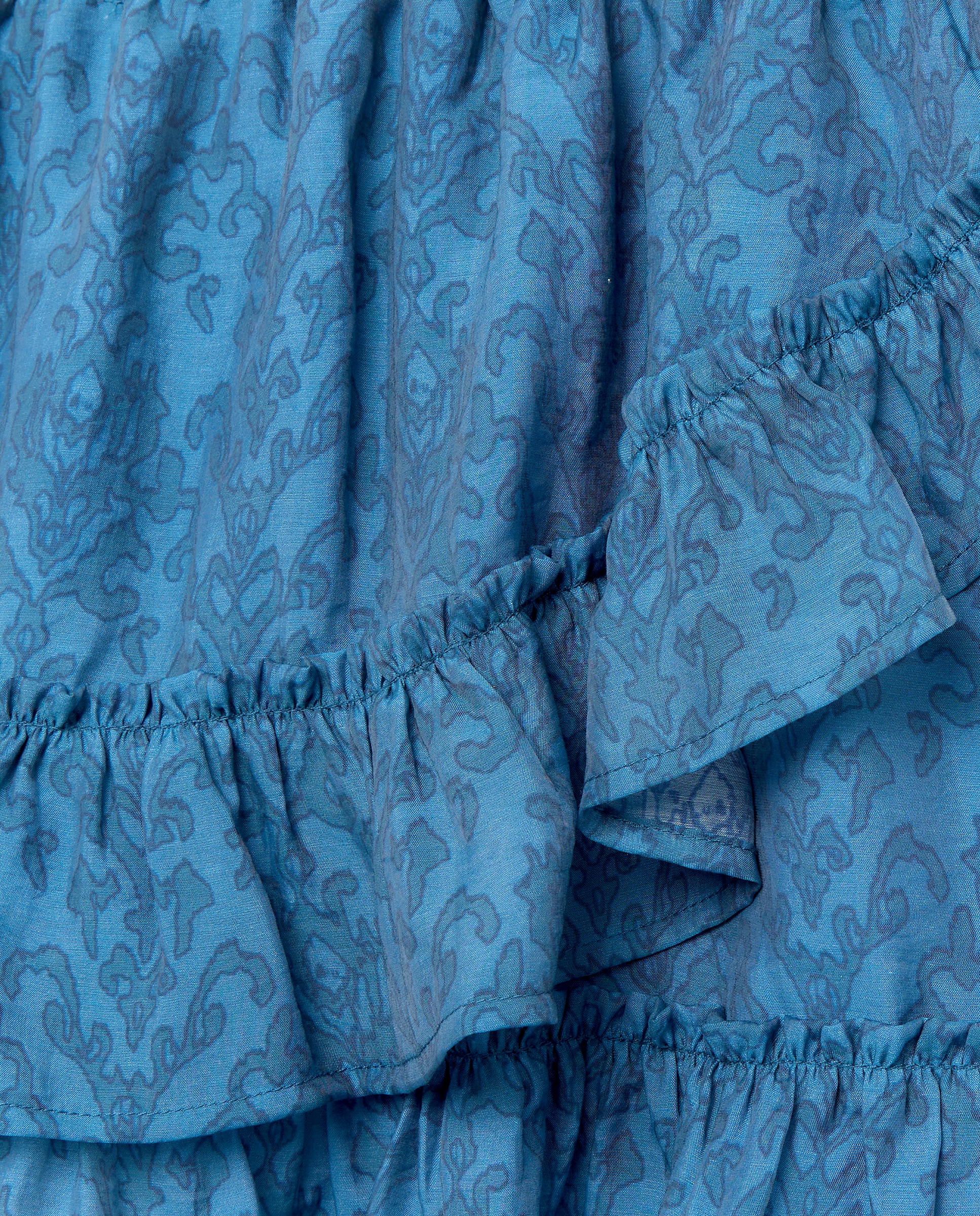 Saia de Tencel com All Over Print de Tapeçaria Coconut El Corte Inglés Azul-marinho-5