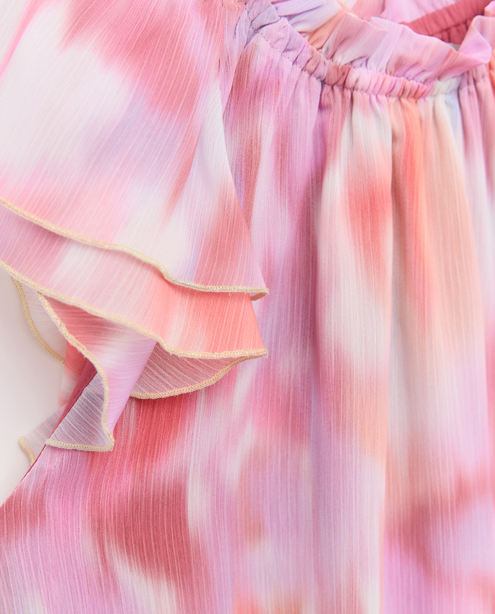 Vestido de Cerimónia com Manga Curta Rosa-6