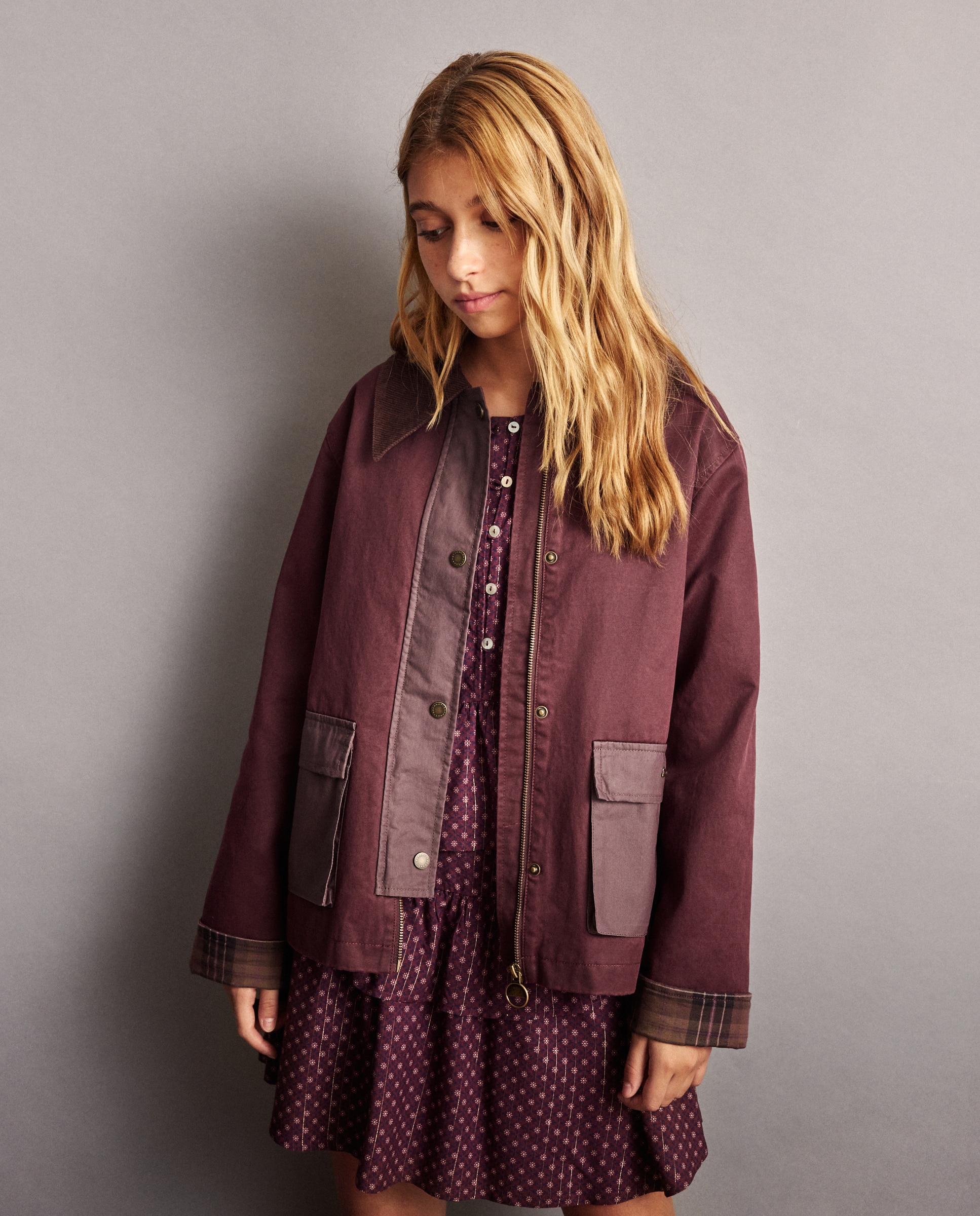 Parka Resinada Curta Lisa Coconut El Corte Inglés 291 Beringela-3
