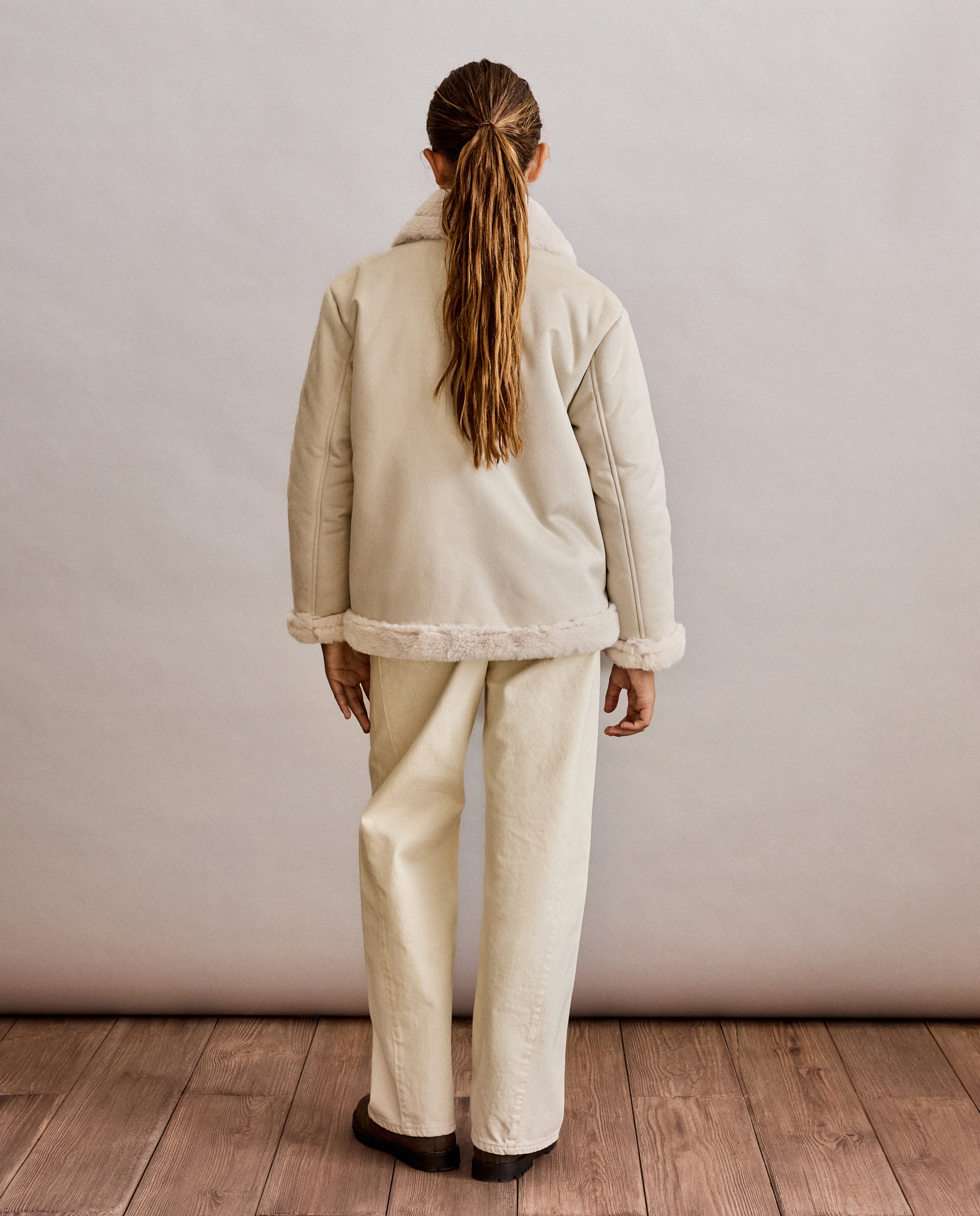 Parka con doble faz de niña - Coconut El Corte Inglés - 120 Crudo 120 Crudo-3
