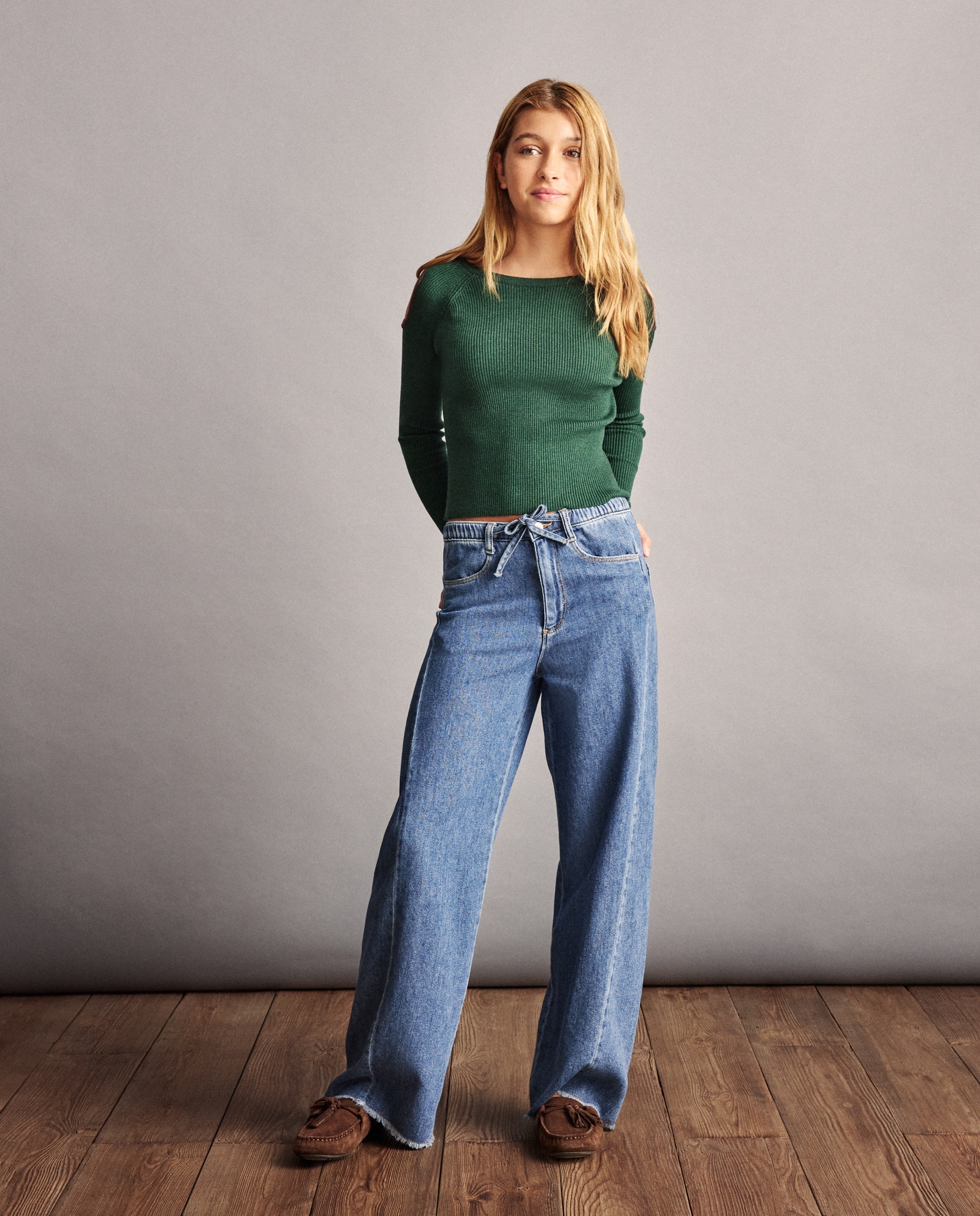 Camisola de Malha Canelada com Cut Out nos Ombros e Botões Coconut El Corte Inglés Verde-2