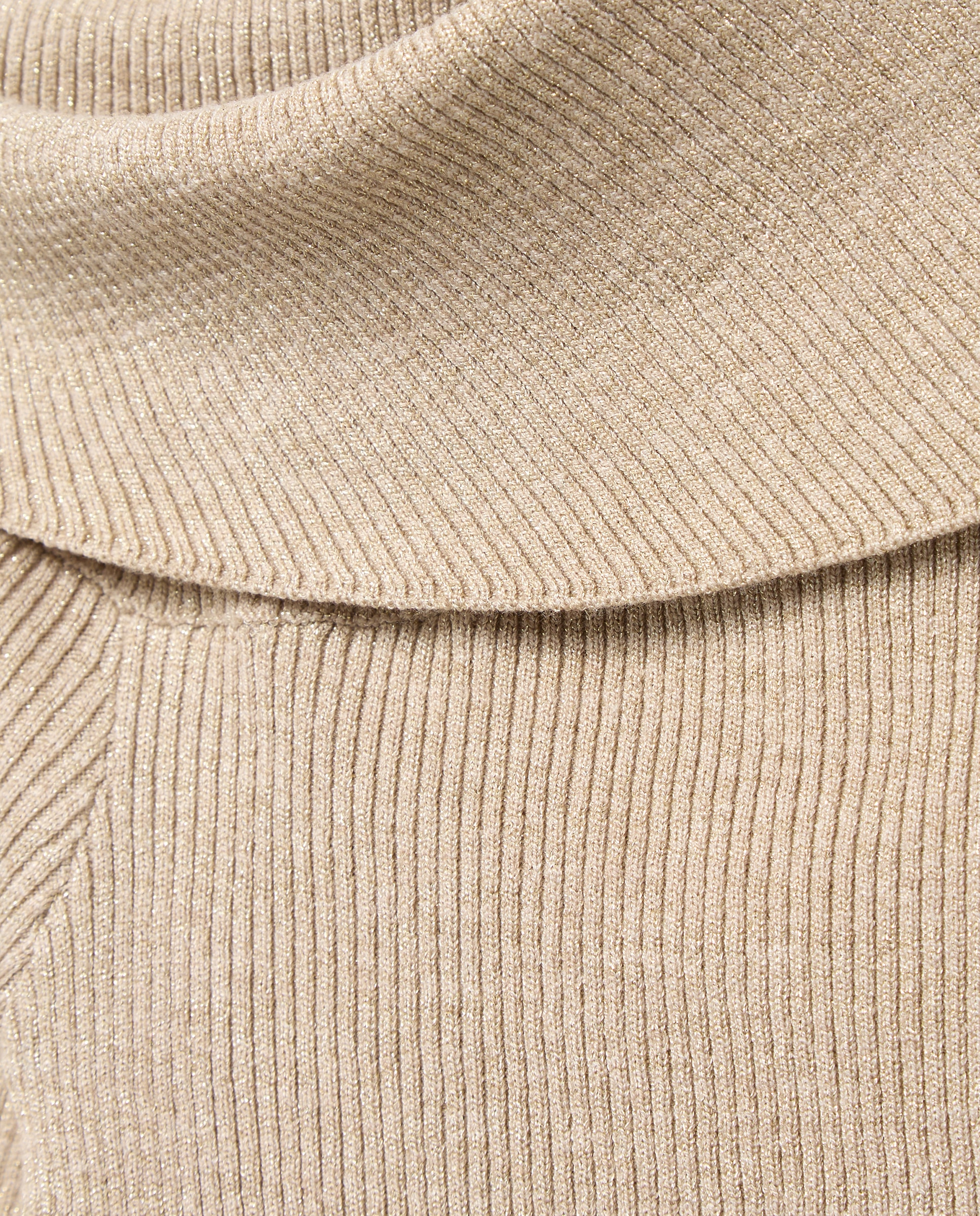 Jersey de canalé asimétrico lurex de niña - Coconut El Corte Inglés - Beige Beige-5