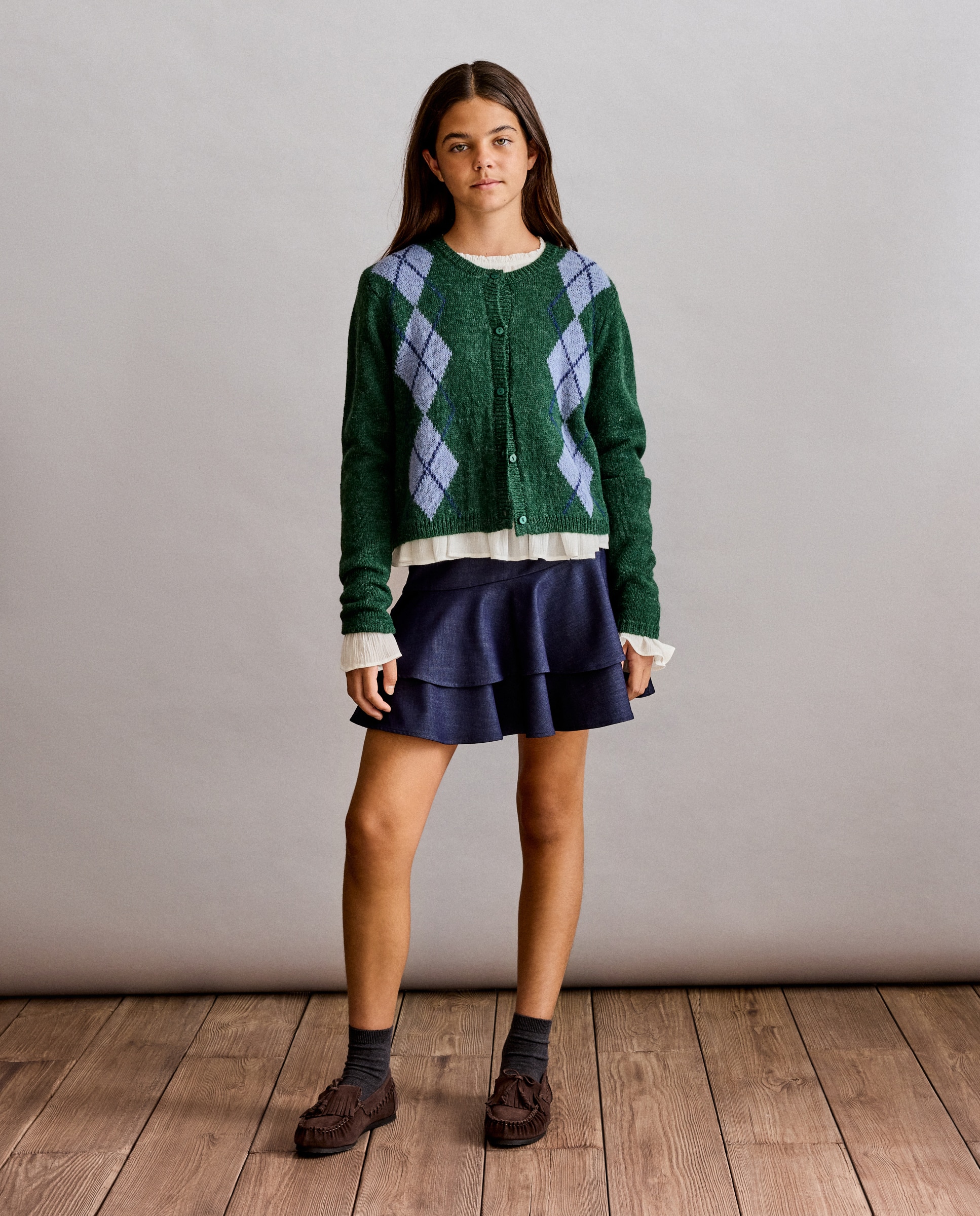 Chaqueta con rombos de niña - Coconut El Corte Inglés - Verde Verde-1