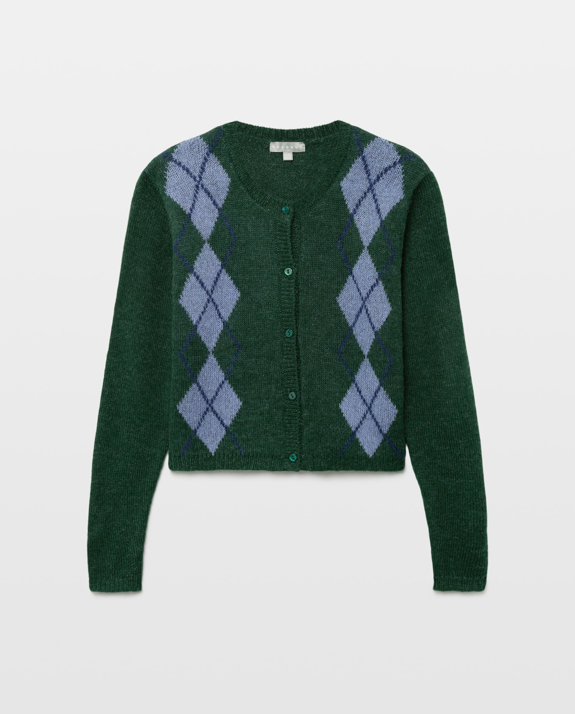 Chaqueta con rombos de niña - Coconut El Corte Inglés - Verde Verde-4
