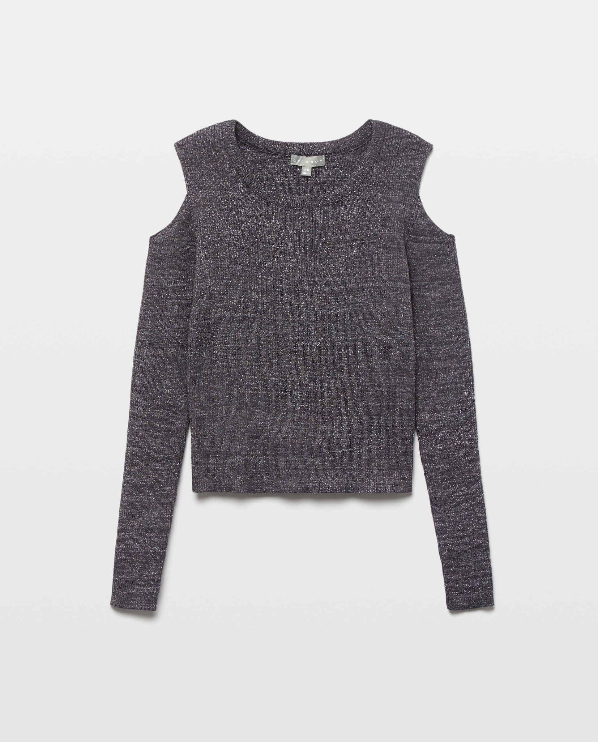 Imagem 0 de Camisola de Malha Canelada com Cut Out nos Ombros