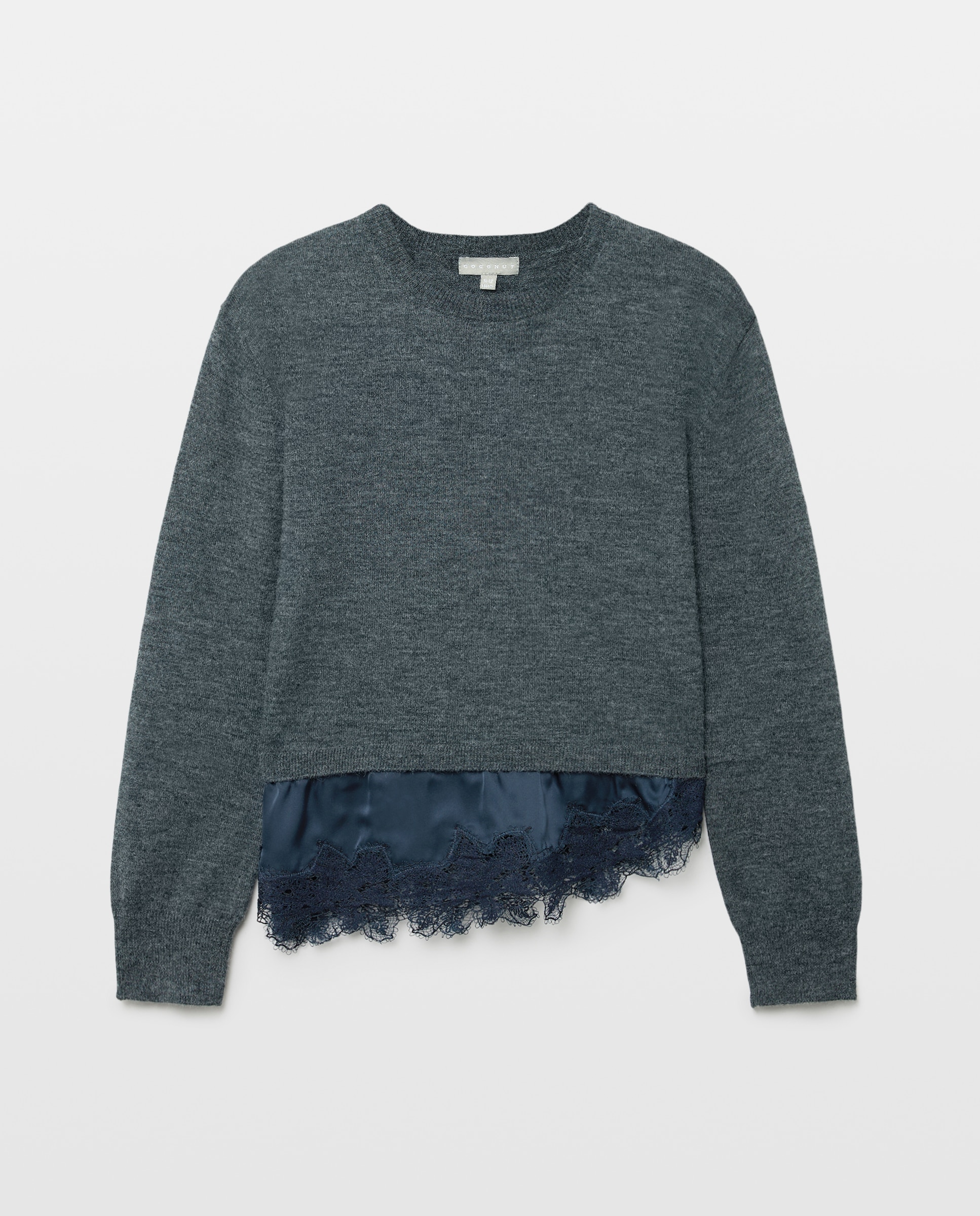 Jersey fino con tira de encaje de niña - Coconut El Corte Inglés - 450 Turquesa 450 Turquesa-1