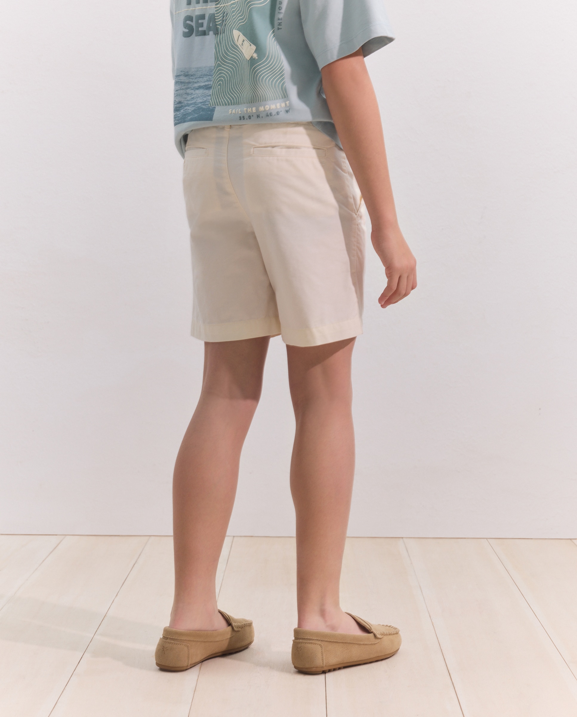 Bermudas Desportivas de Sarja Coconut El Corte Inglés 120 Cru-3