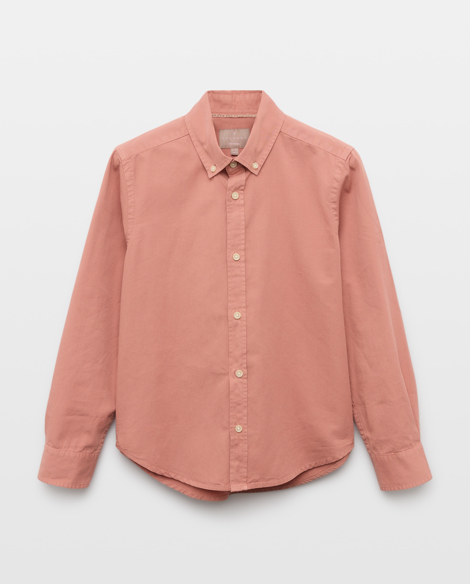 Camisa Oxford de Manga Comprida e Colarinho de Camisa Coconut El Corte Inglés 770 Terracota-4
