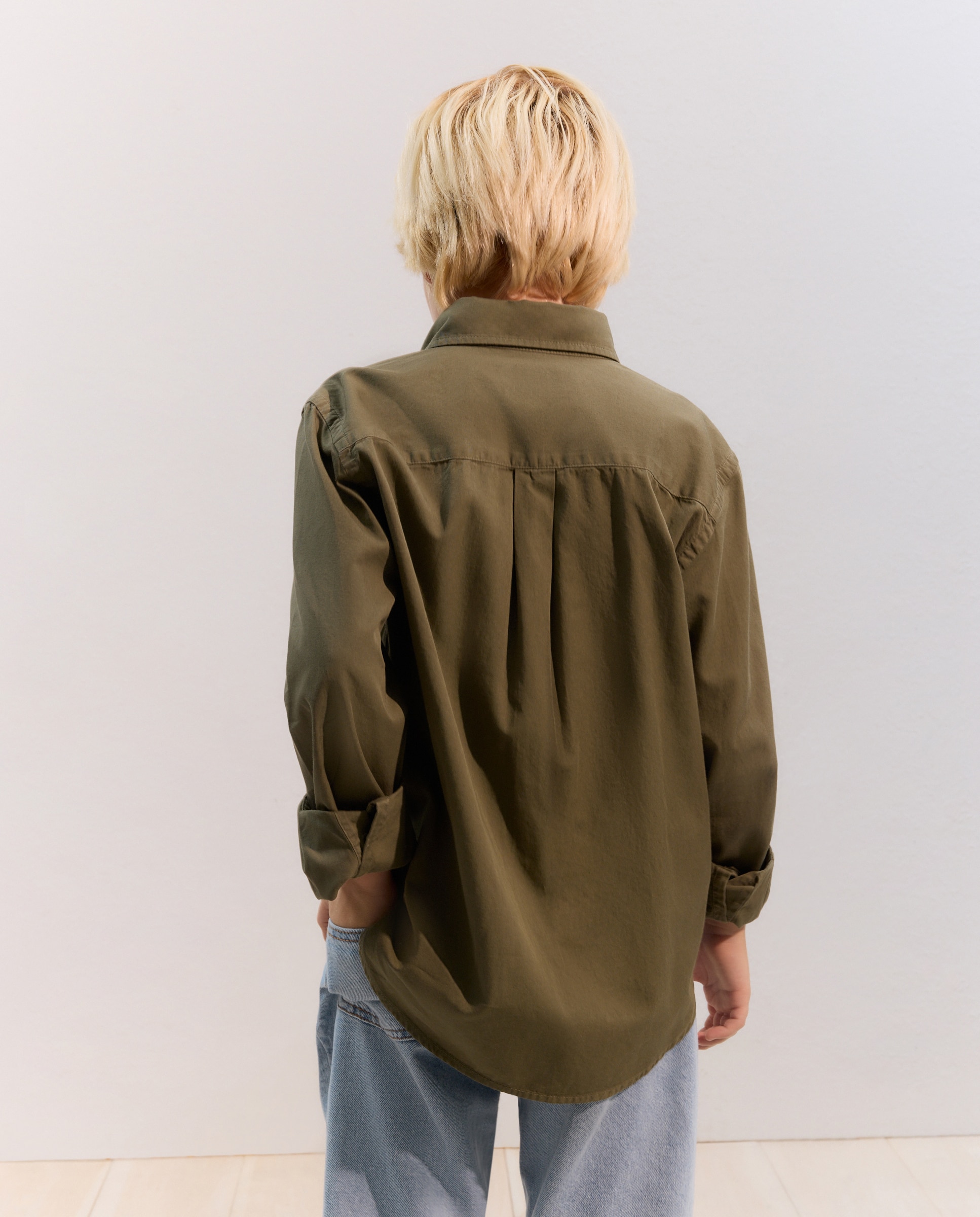 Imagem 0 de Camisa Oxford de Manga Comprida e Colarinho de Camisa