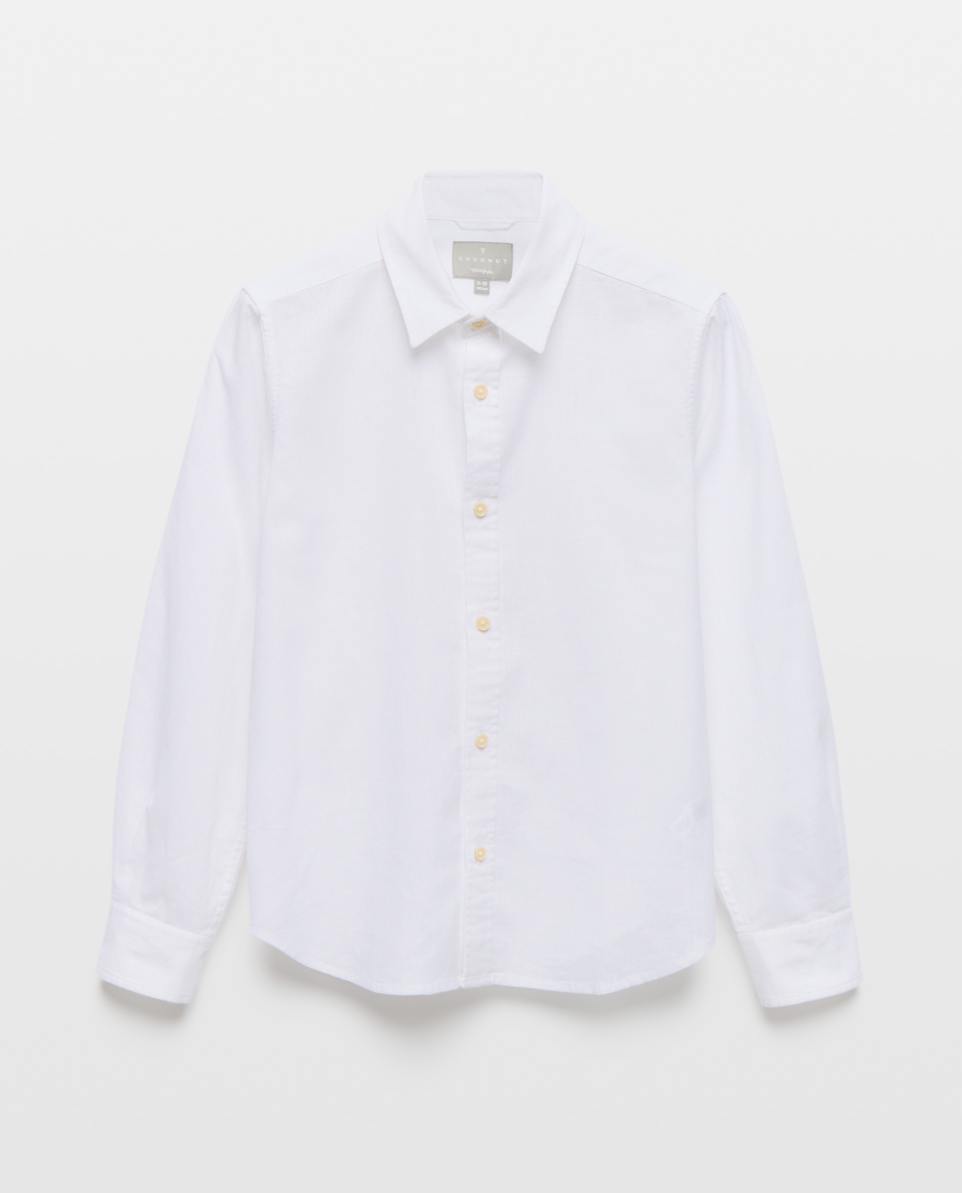 Camisa de Manga Comprida com Colarinho de Camisa Coconut El Corte Inglés 120 Cru-4
