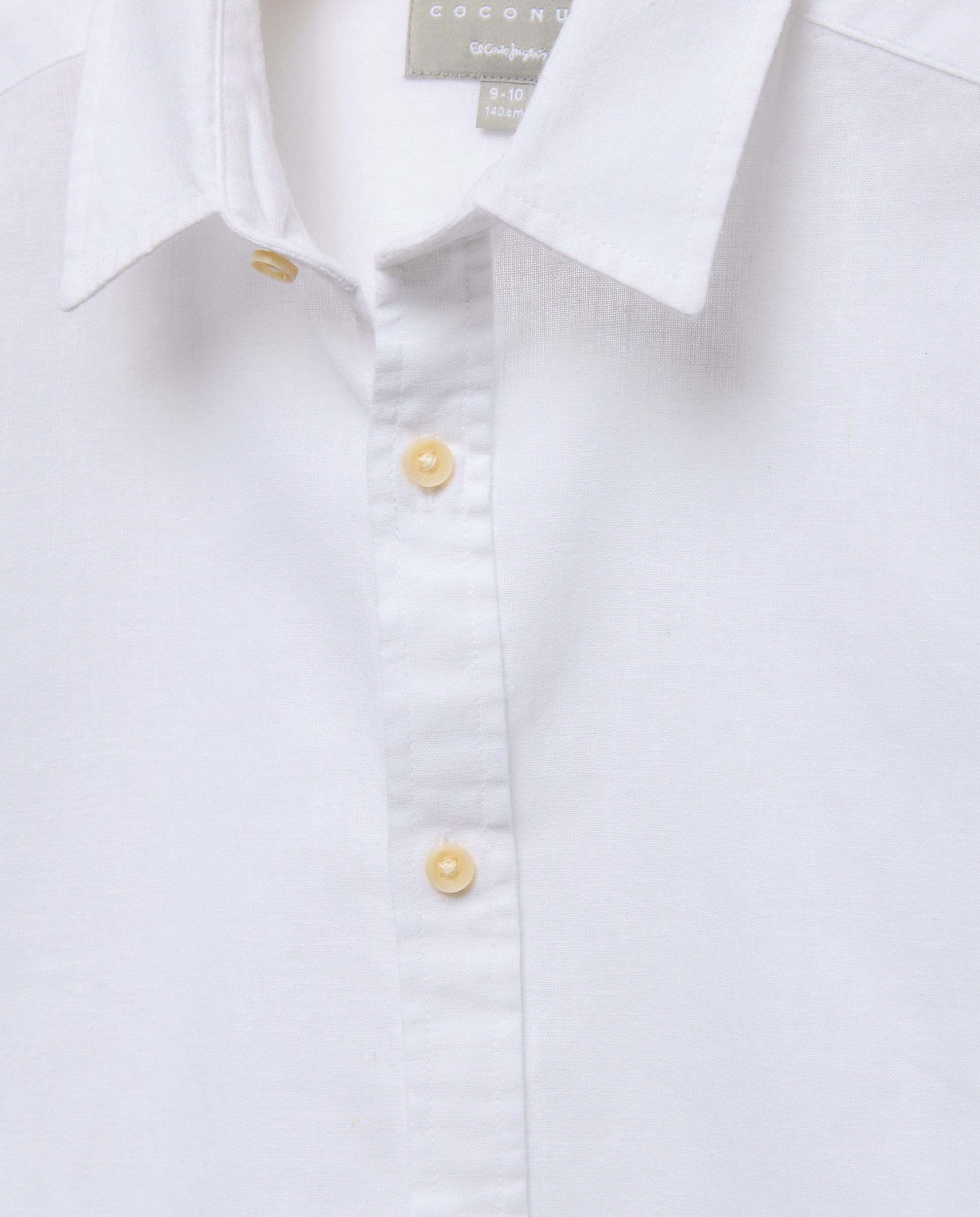 Camisa de Manga Comprida com Colarinho de Camisa Coconut El Corte Inglés 120 Cru-5