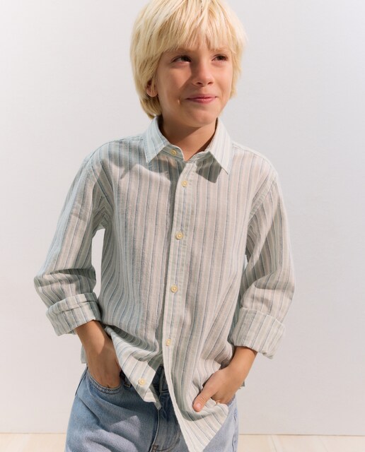 Imagem 0 de Camisa de Manga Comprida com Colarinho de Camisa