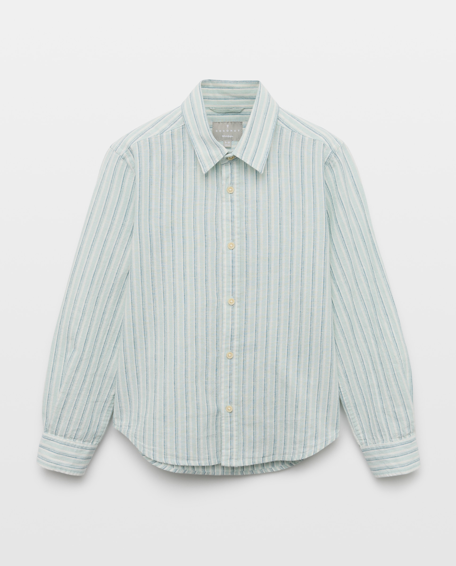 Camisa de Manga Comprida com Colarinho de Camisa Coconut El Corte Inglés Verde-4